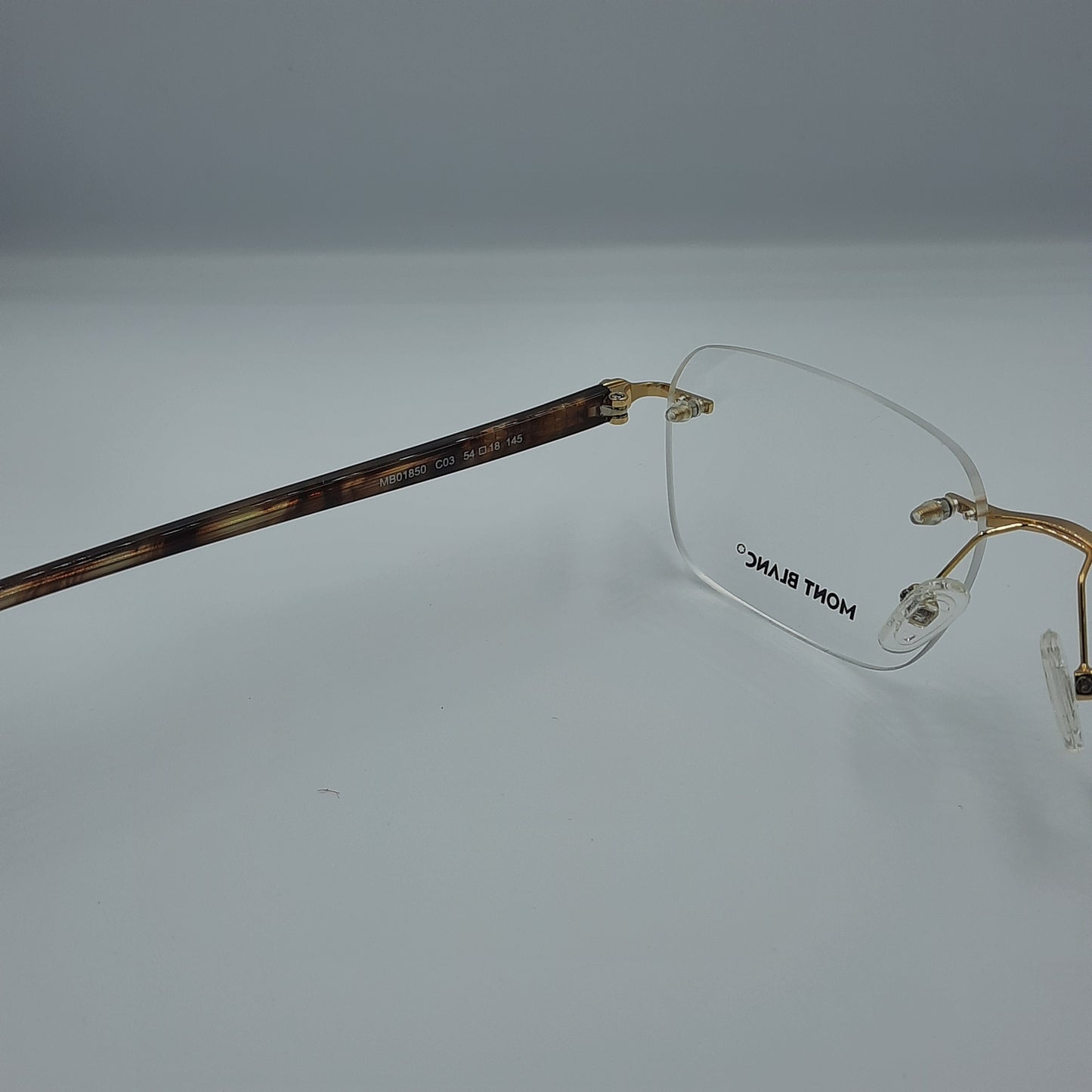 Lunette optique percée Mont Blanc: Doré havane