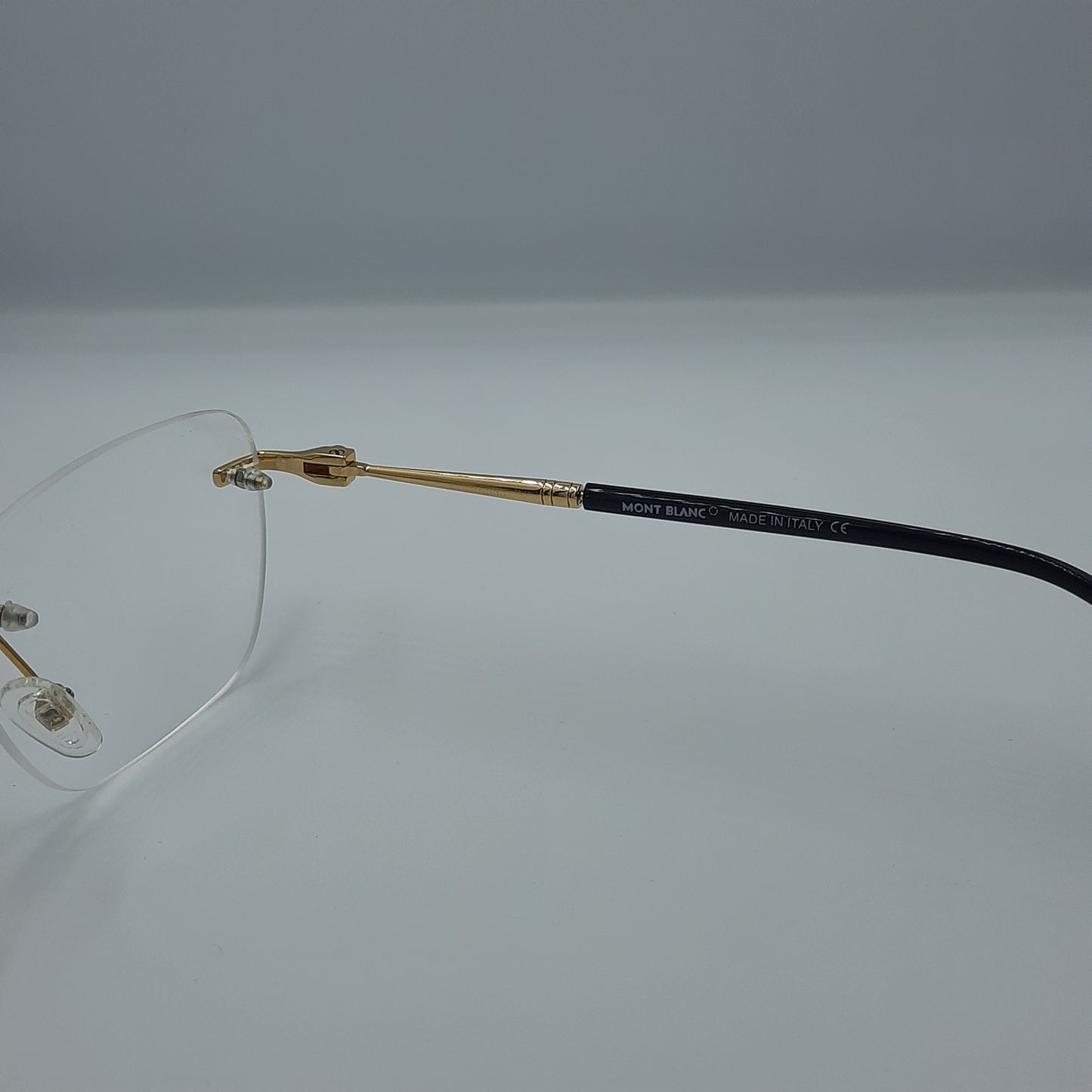 Lunette optique percée Mont Blanc: Doré noir