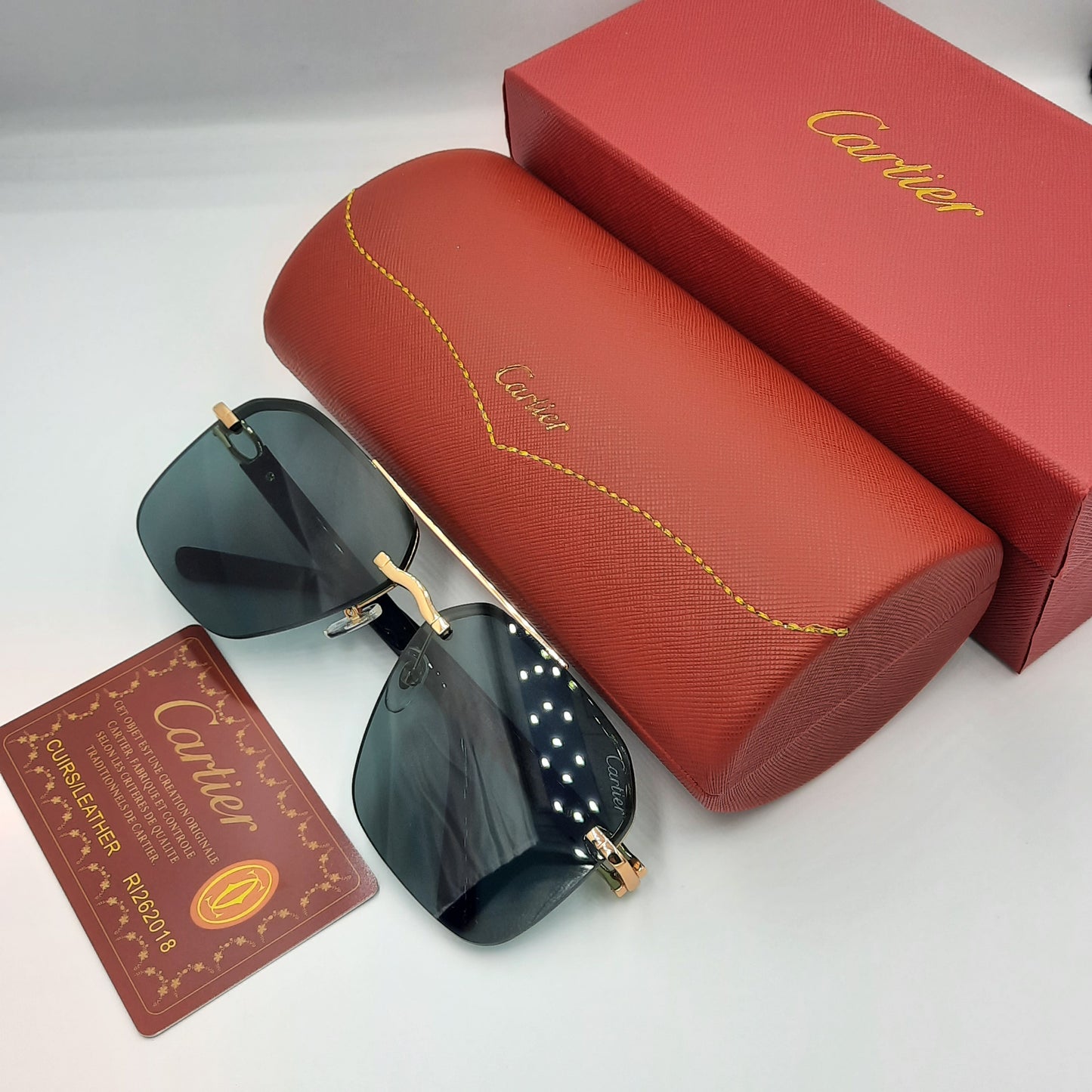 Solaires: CARTIER CT0276S noir doré vert