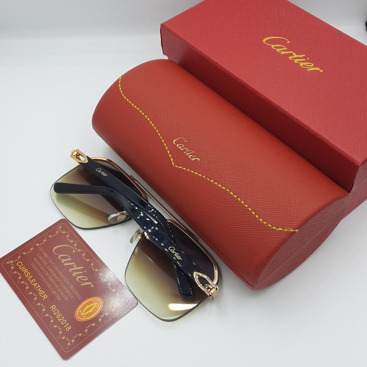 Solaires: CARTIER CT0276S noir marron dégradé