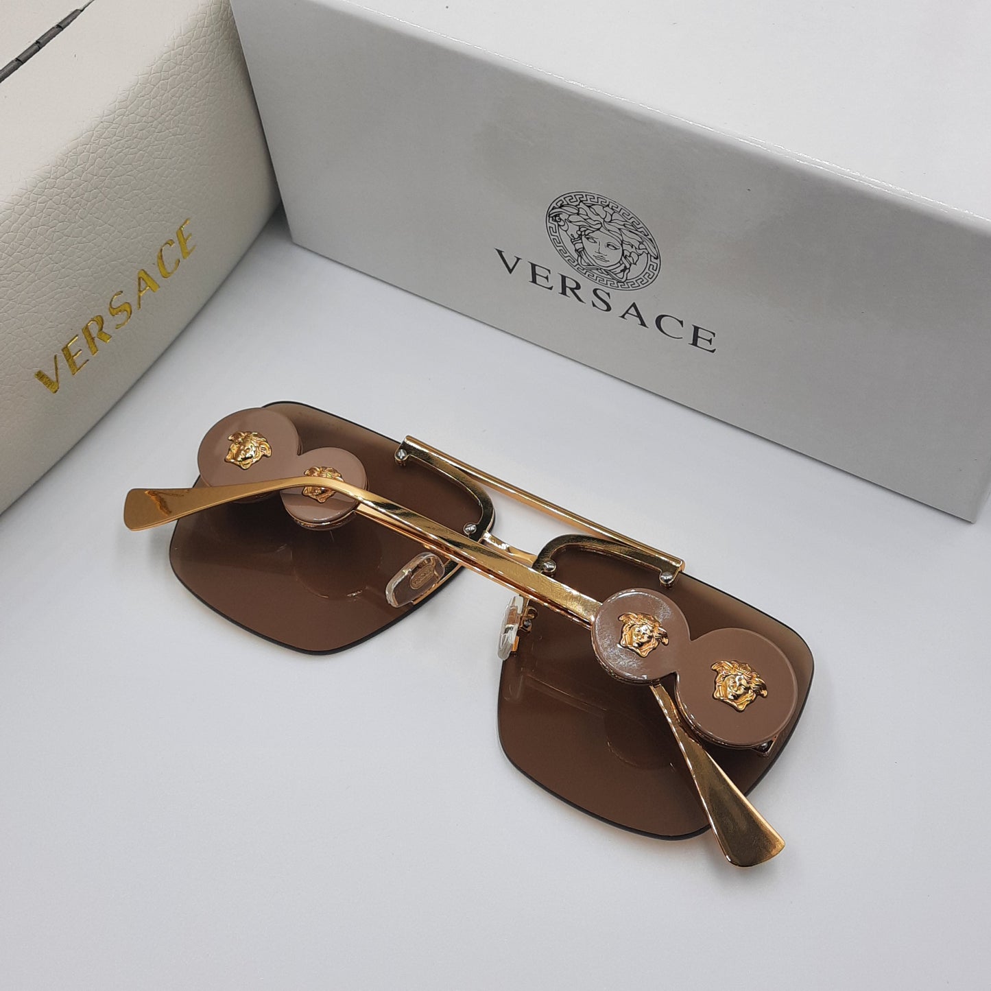 Solaires: VERSACE MARRON doré VE8250