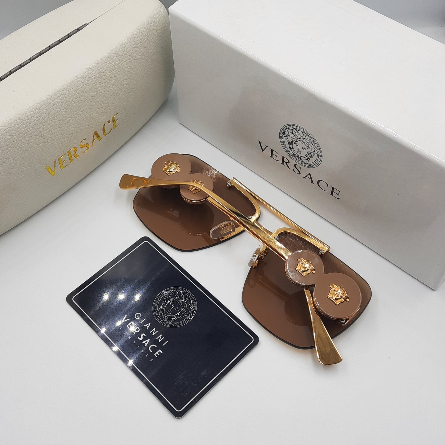 Solaires: VERSACE MARRON doré VE8250
