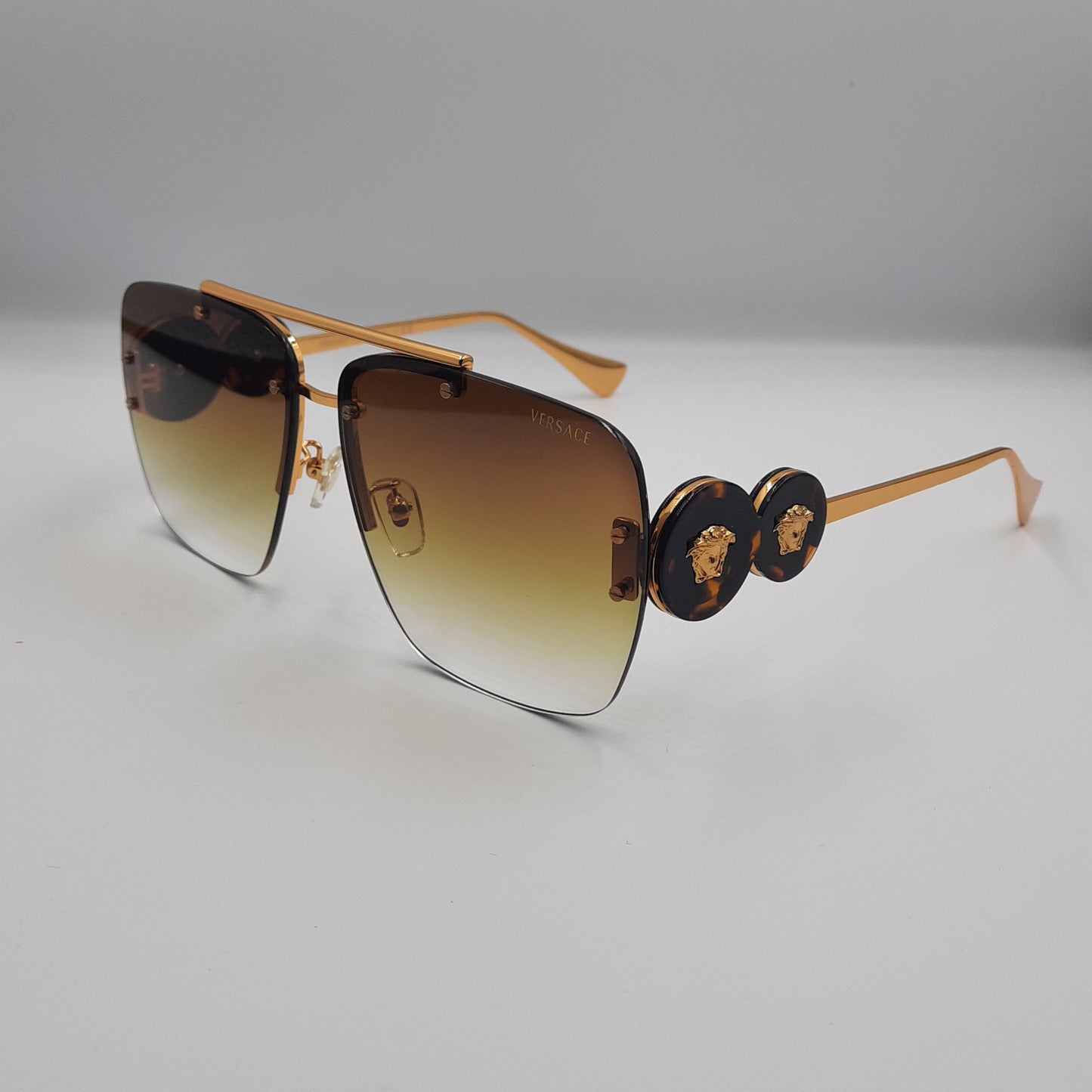 Solaires: VERSACE Marron havane doré VE8250