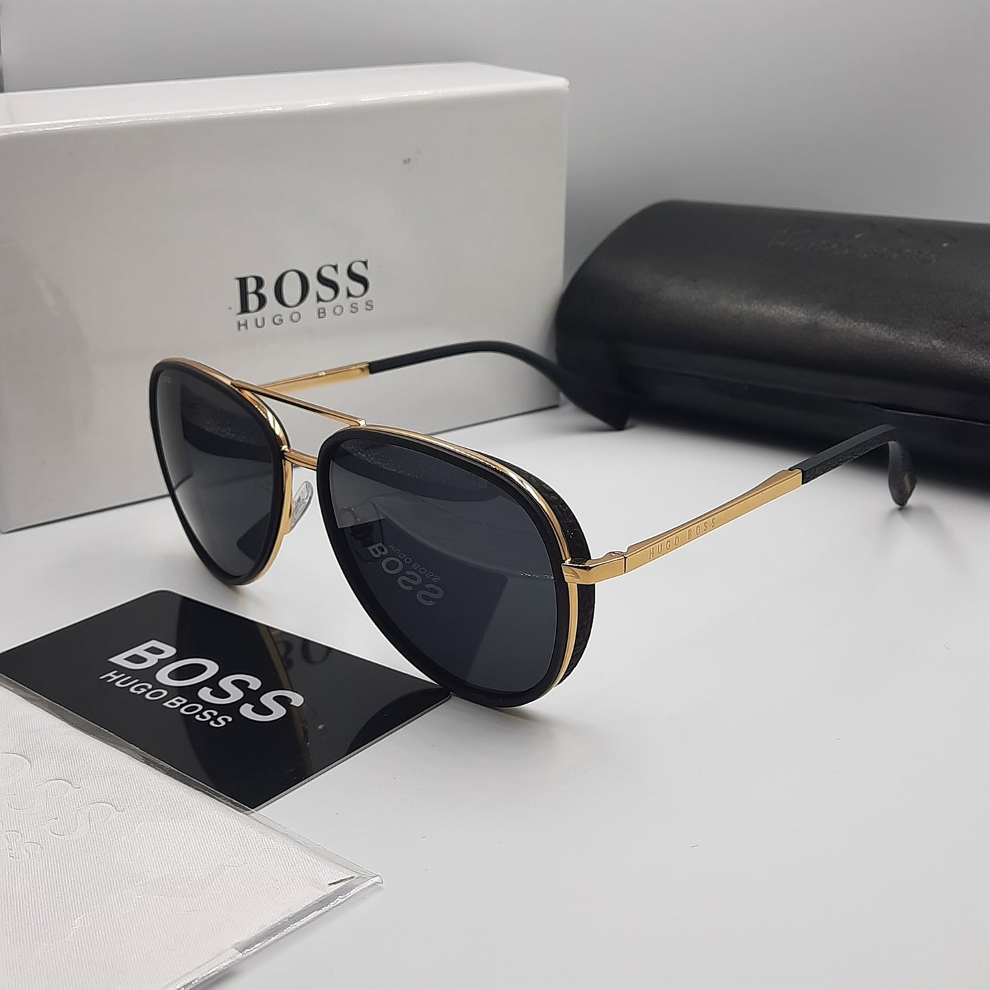 Solaires: HugoBoss-0510 doré/noir