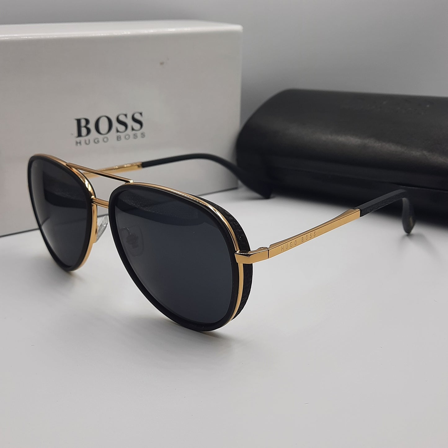 Solaires: HugoBoss-0510 doré/noir