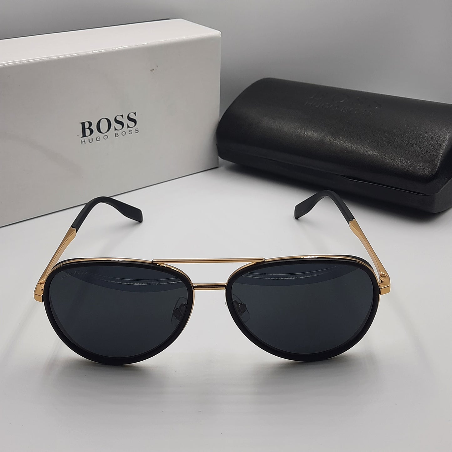 Solaires: HugoBoss-0510 doré/noir
