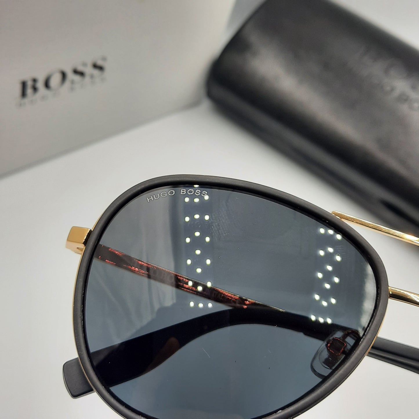 Solaires: HugoBoss-0510 doré/noir