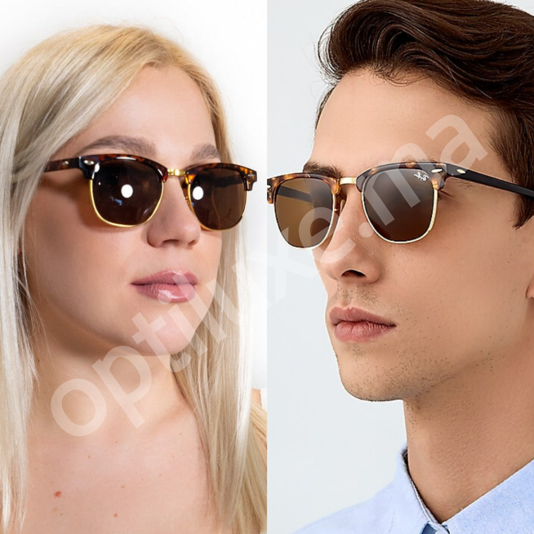 Solaires: Clubmaster RB-3016 Mr/Gold/Havane