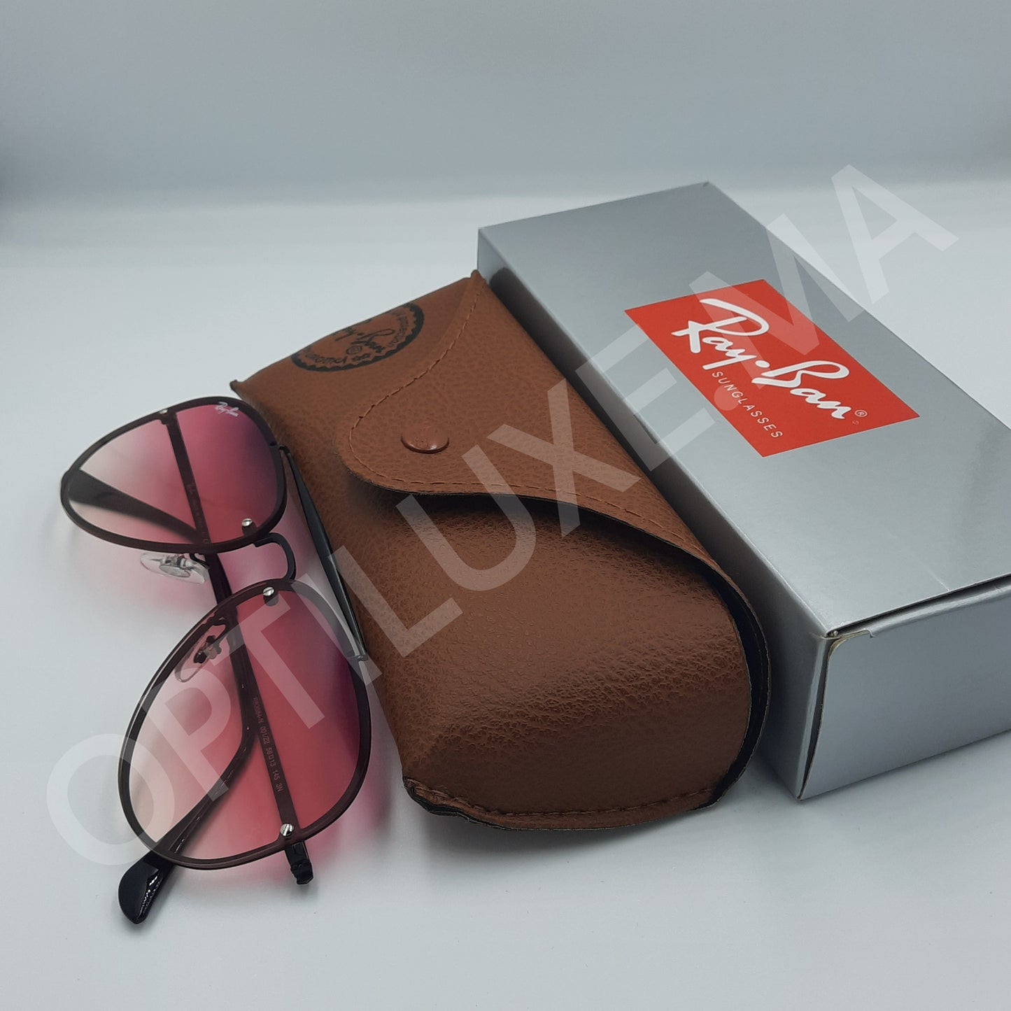 Solaires: RAYBAN BLAZE AVIATOR RB3584 NOIR/ROSE dégradé