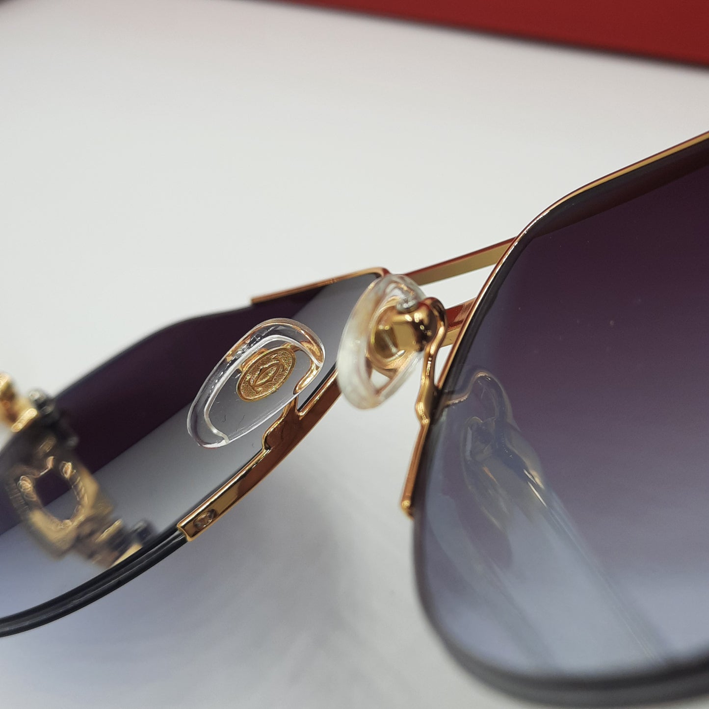 Solaires: CARTIER semi percé CT0427S doré noir