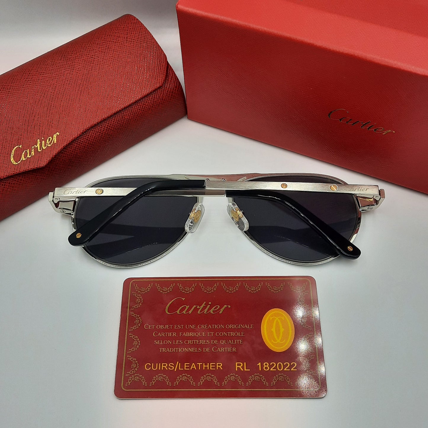 Solaires: CARTIER SANTOS CT0533S argenté