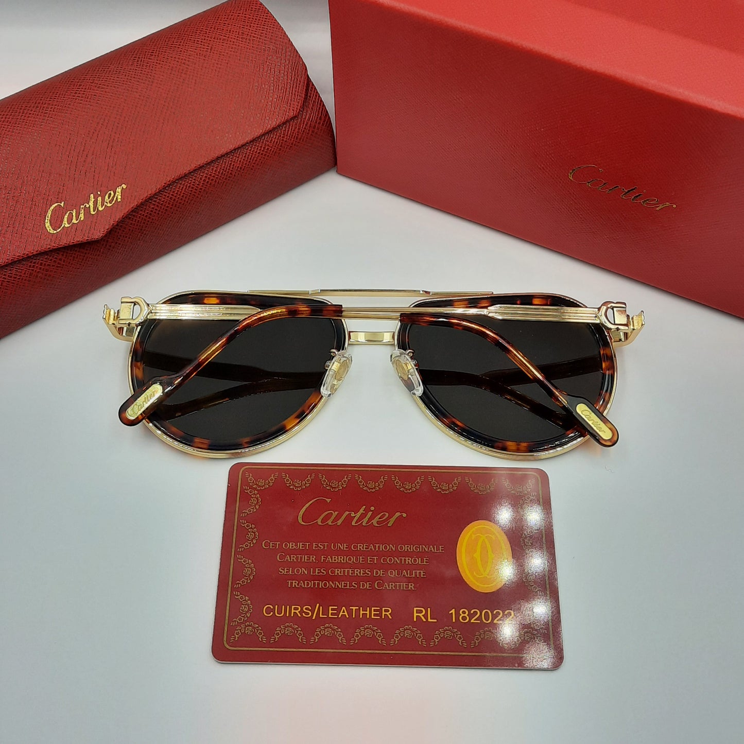 Solaires: CARTIER CT0865S doré marron havane