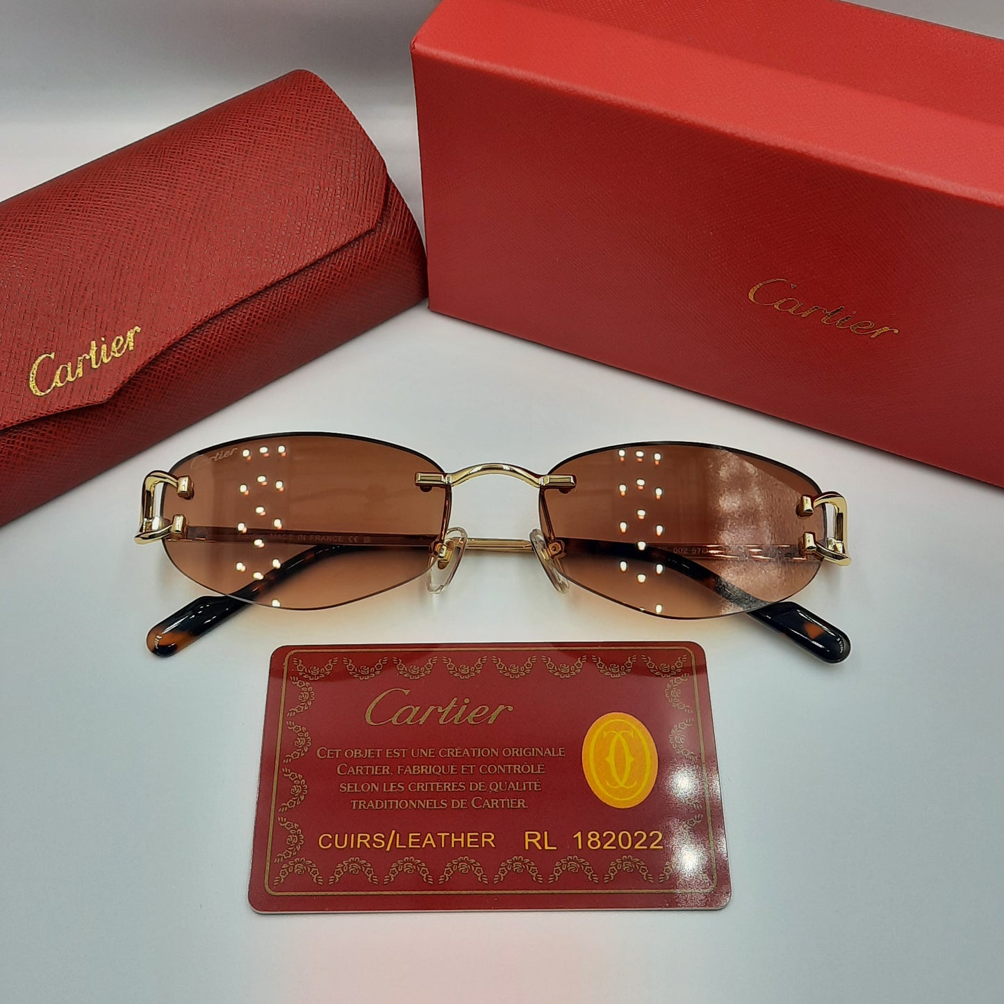 Solaires: CARTIER C decor CT0467S doré marron