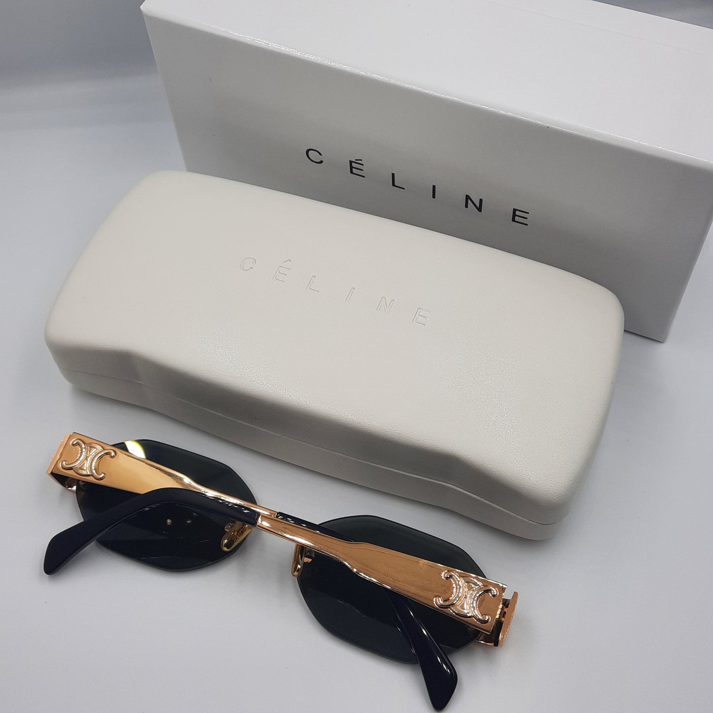 Solaires: CELINE Triomphe CL42119U doré vert