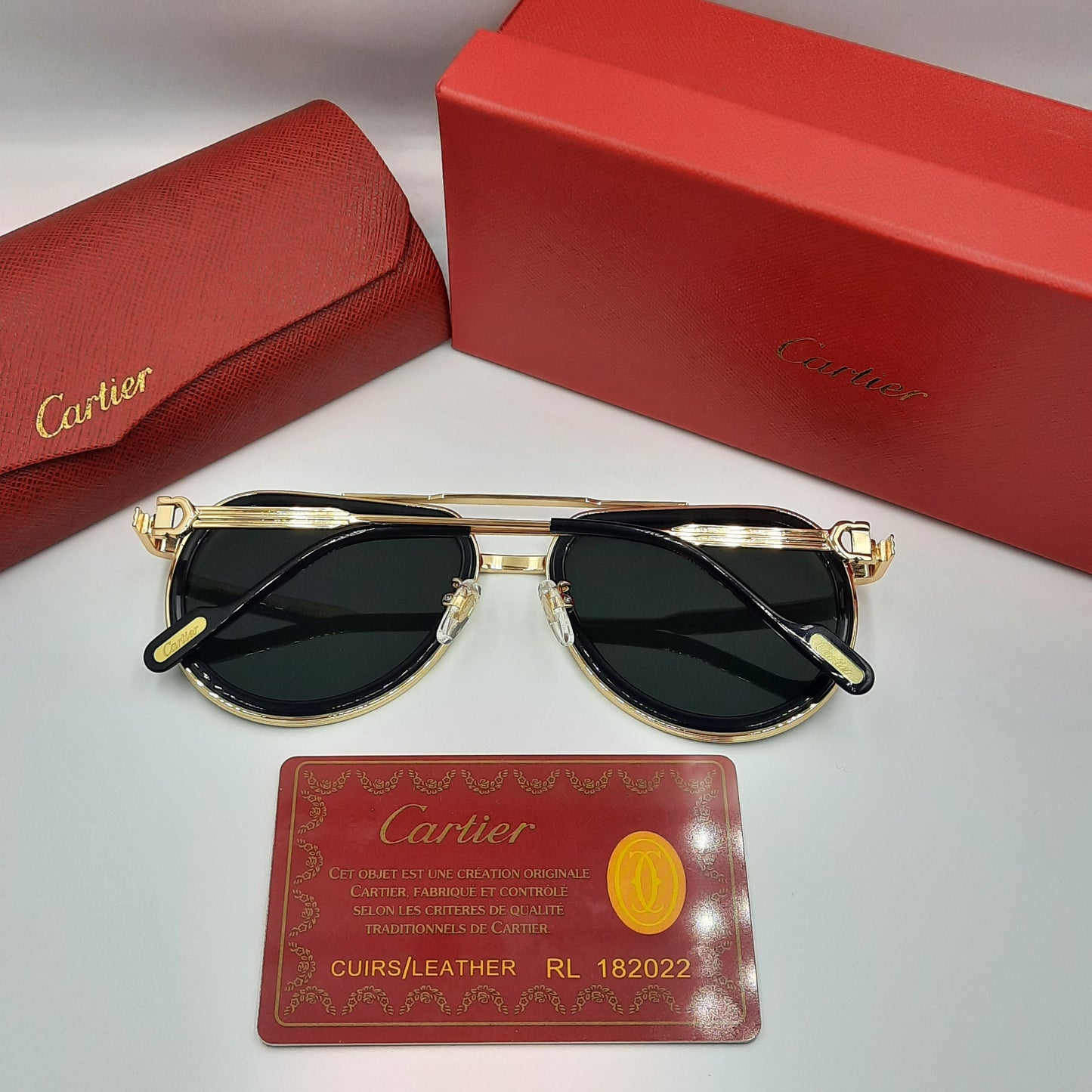 Solaires: CARTIER CT0865S doré vert
