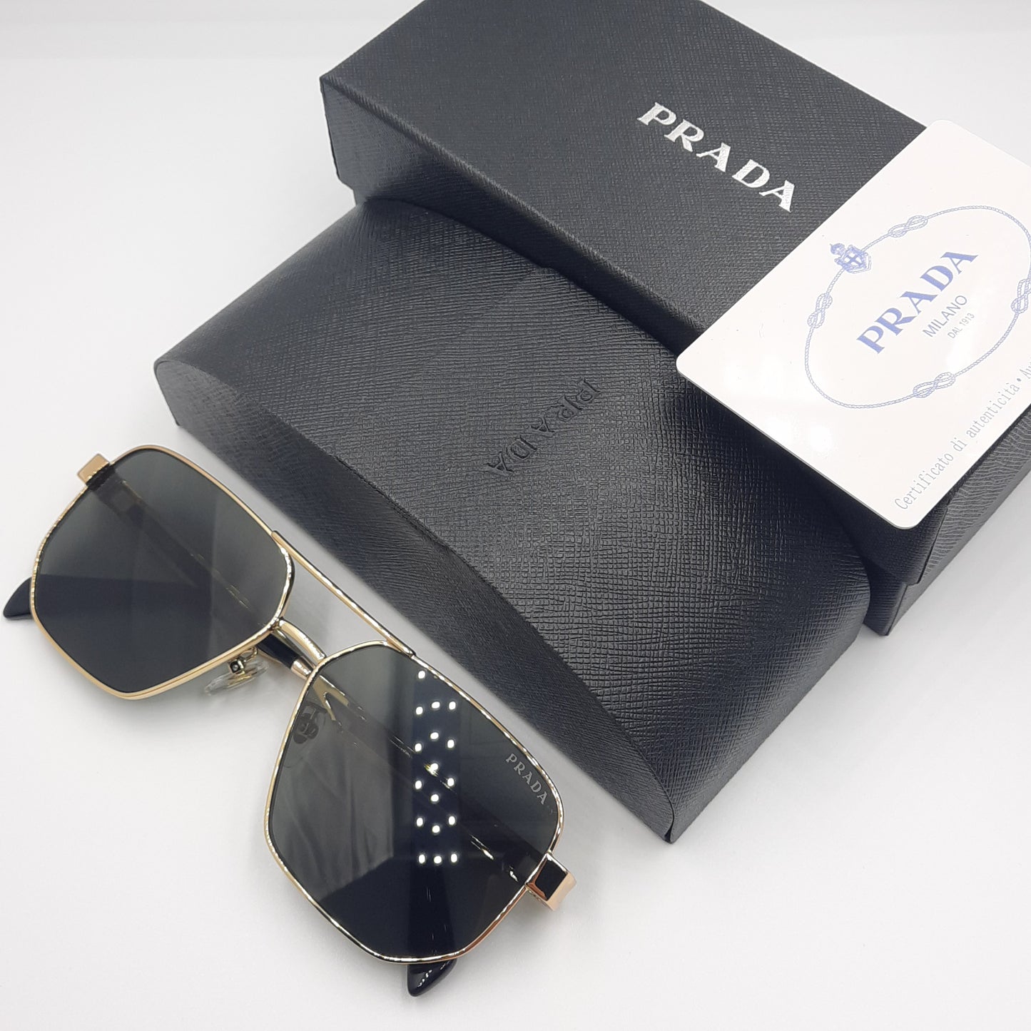 Solaires: PRADA OPS51ZS rouge doré noir