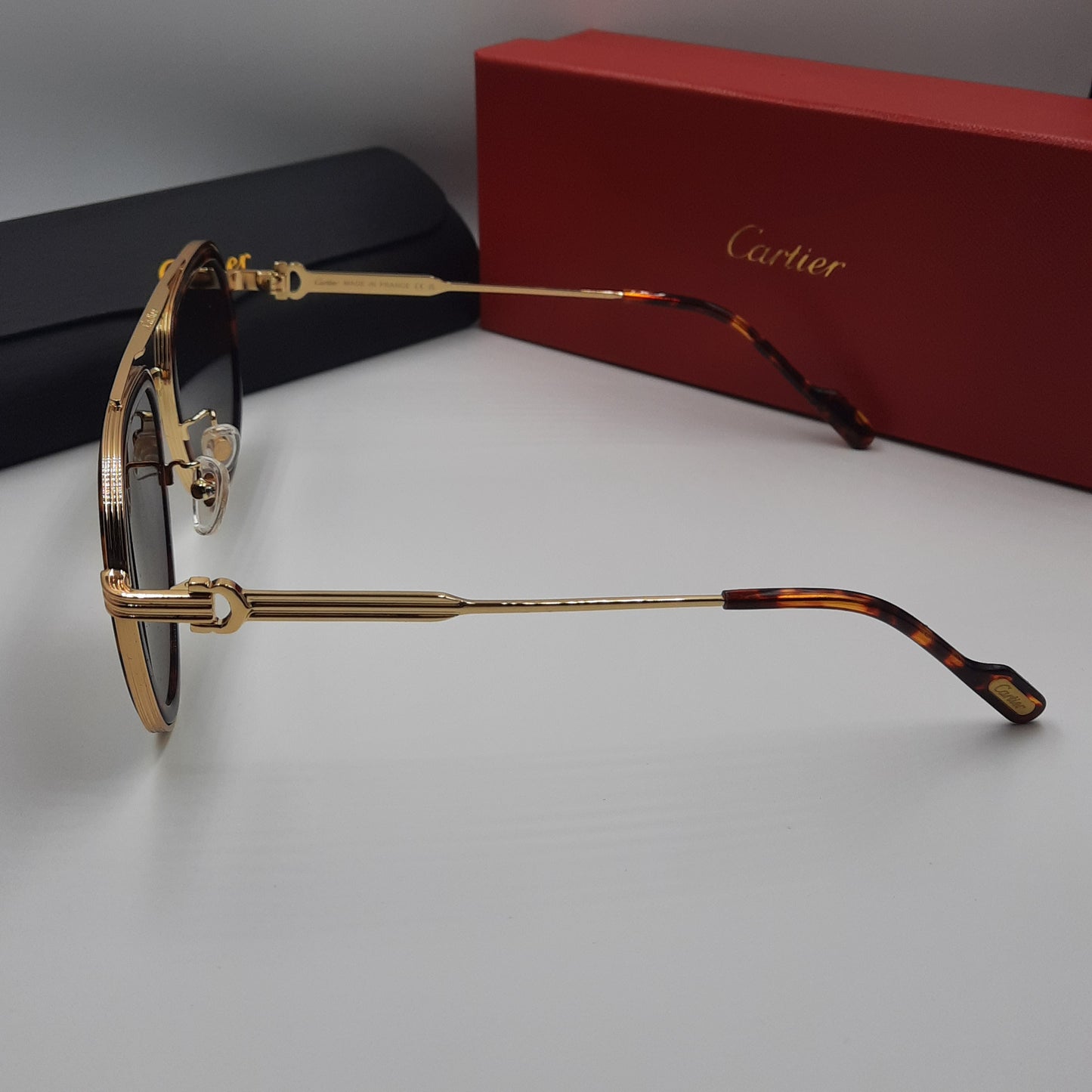 Solaires: CARTIER CT0865S doré marron havane