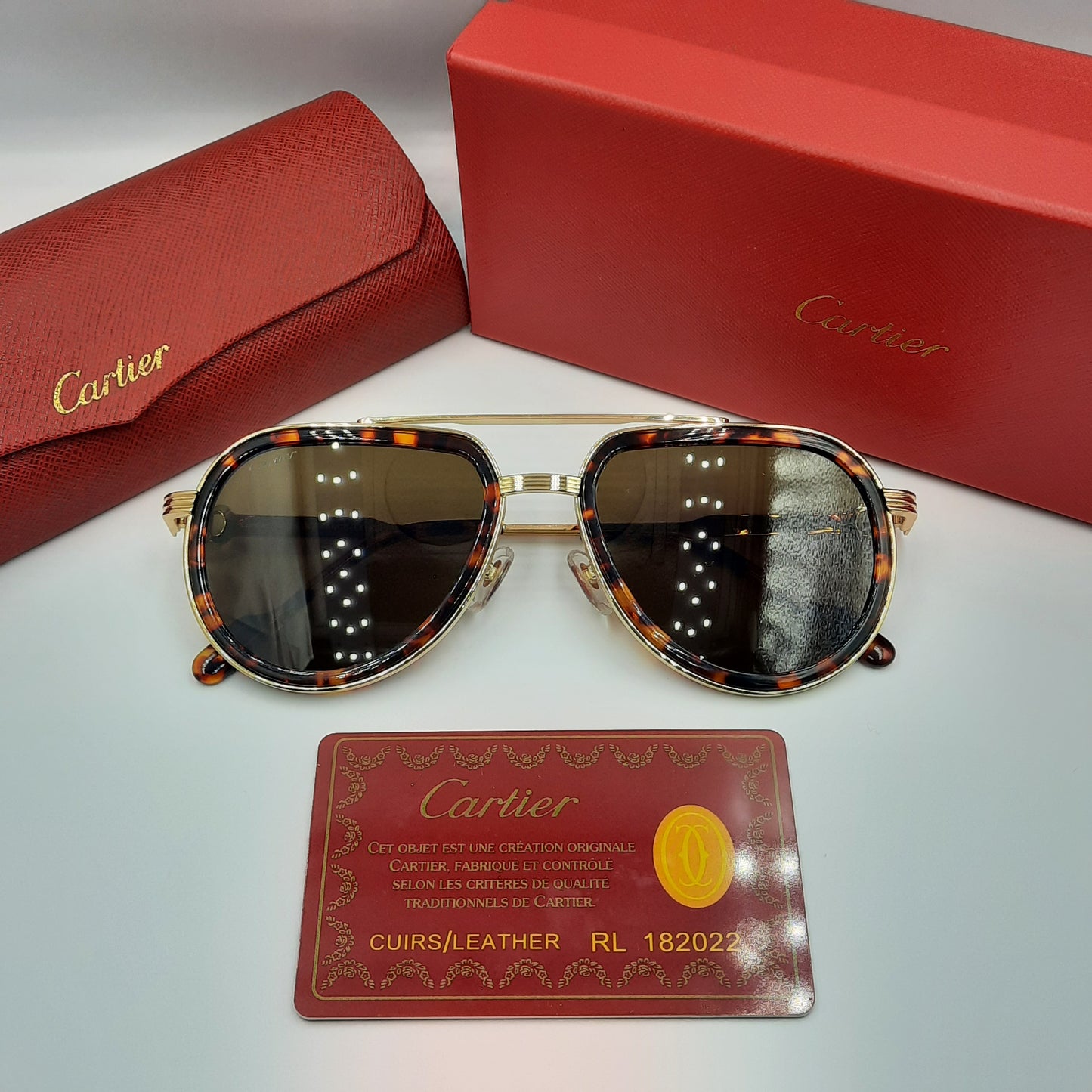 Solaires: CARTIER CT0865S doré marron havane