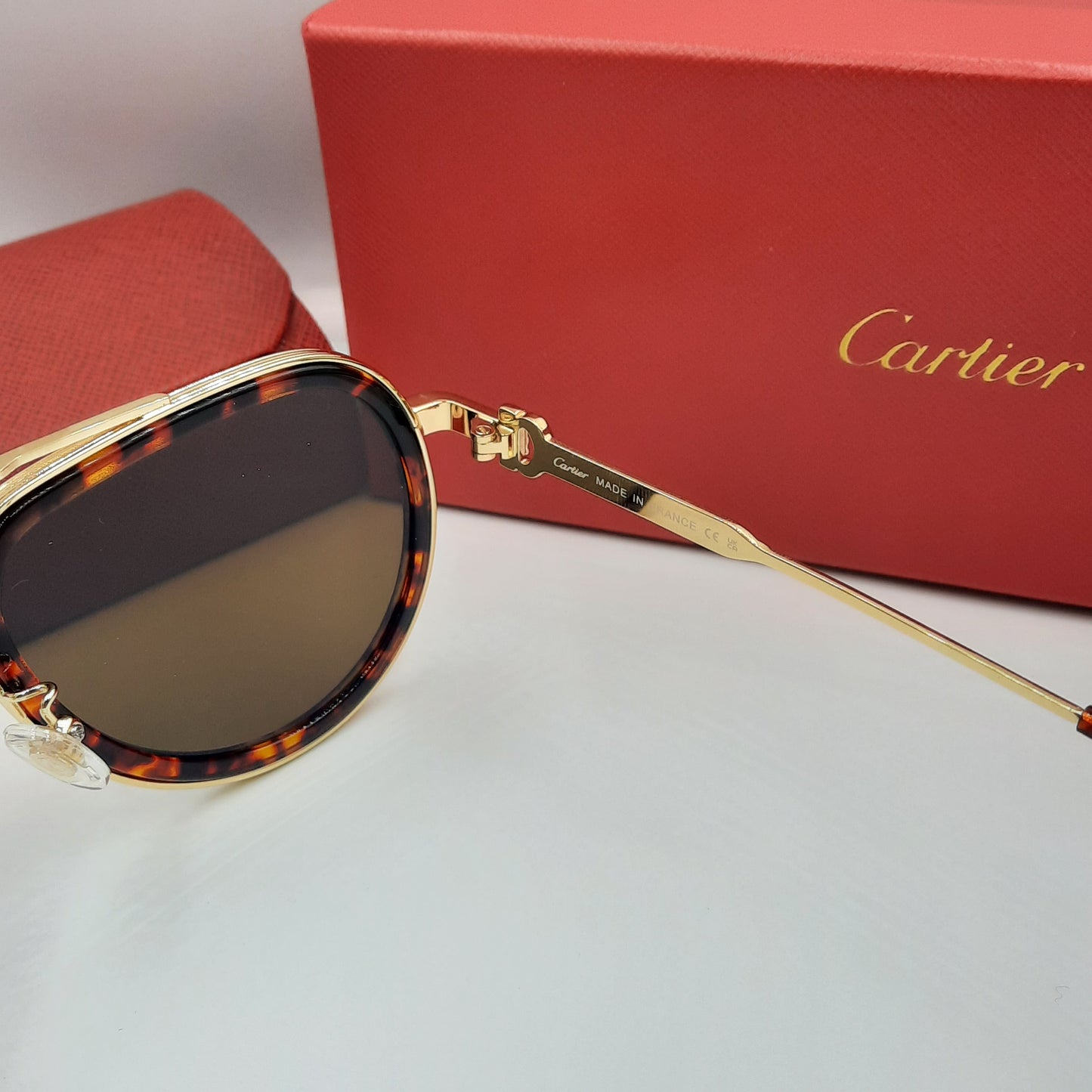 Solaires: CARTIER CT0865S doré marron havane