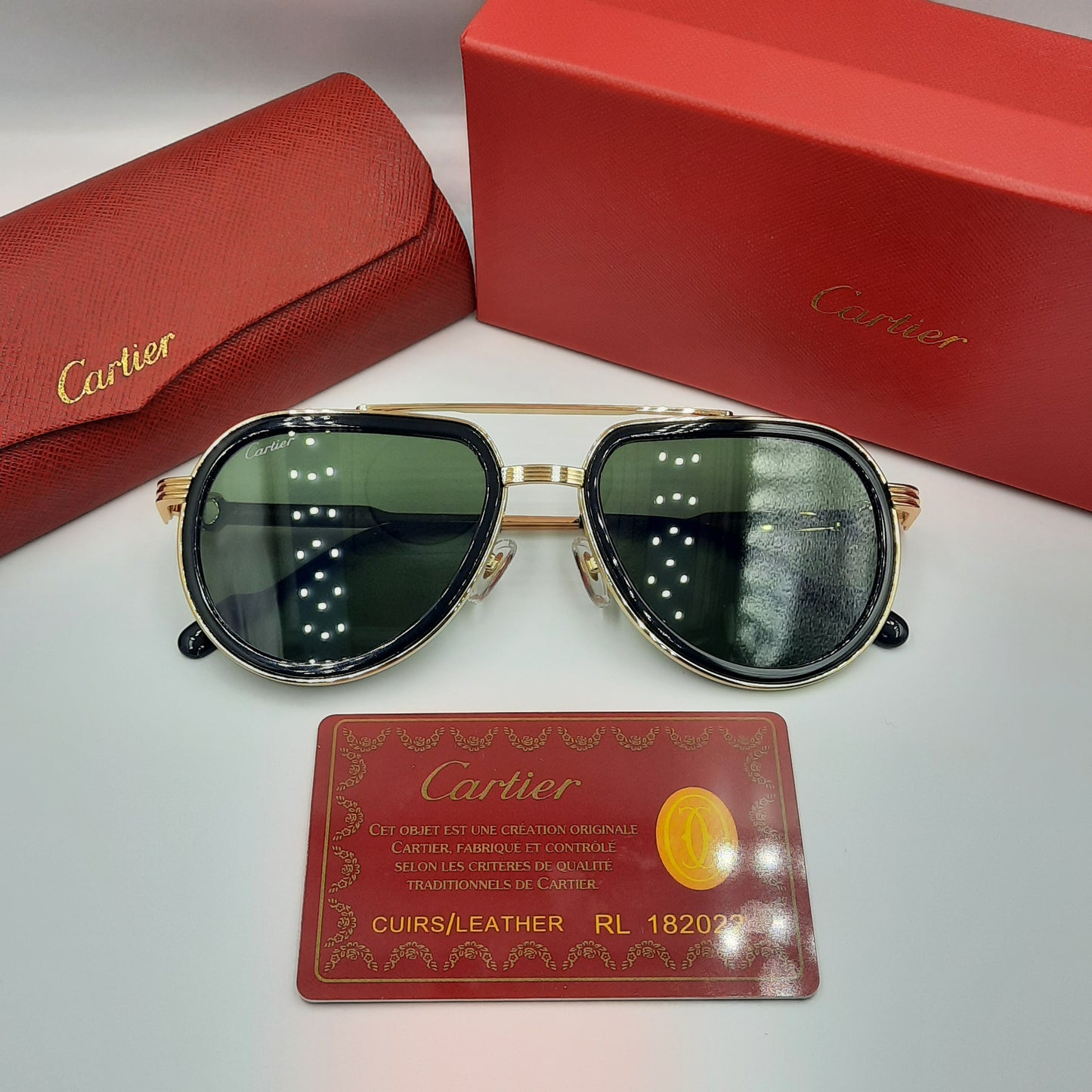Solaires: CARTIER CT0865S doré vert