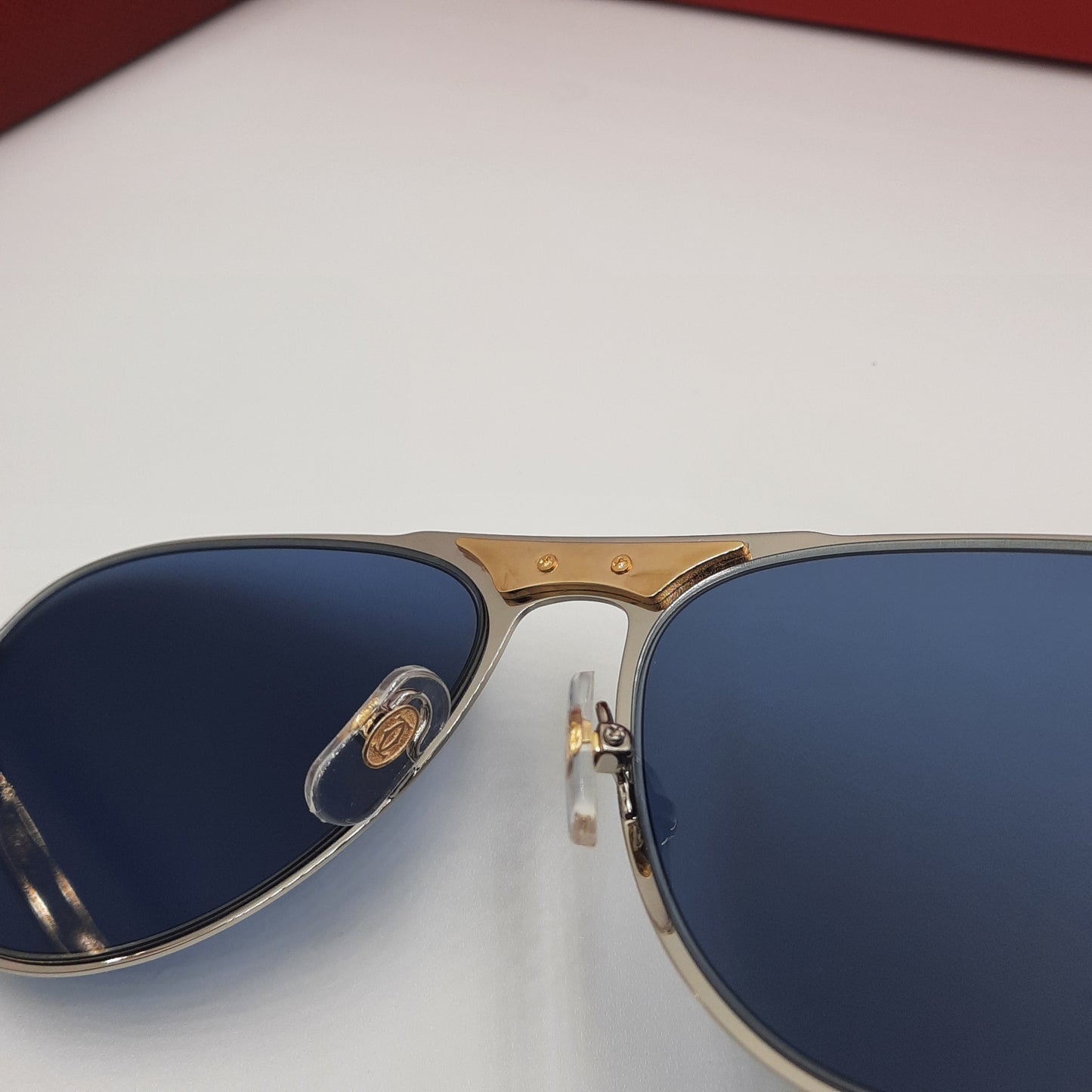 Solaires: CARTIER SANTOS CT0533S doré bleu foncé