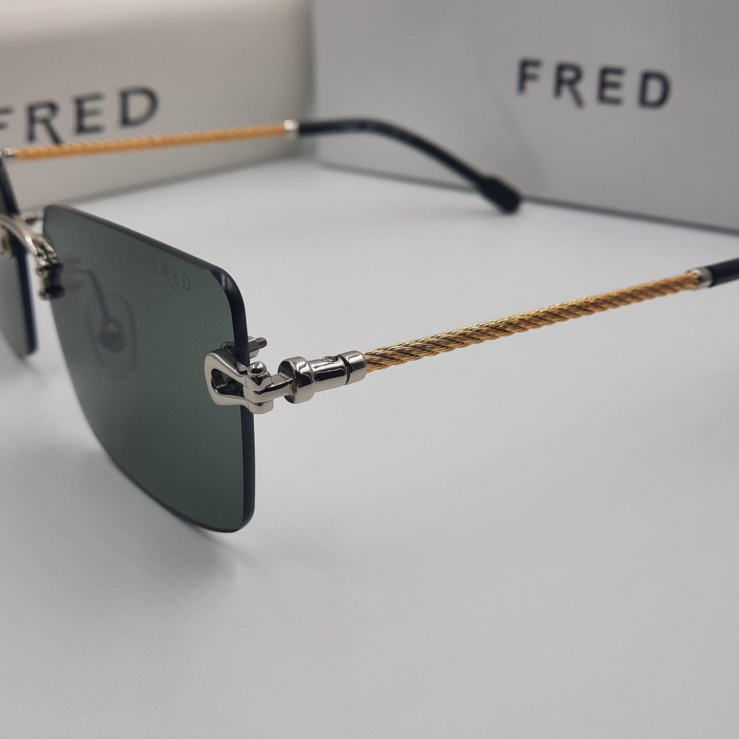 Solaires: FRED FG40023U argent doré vert