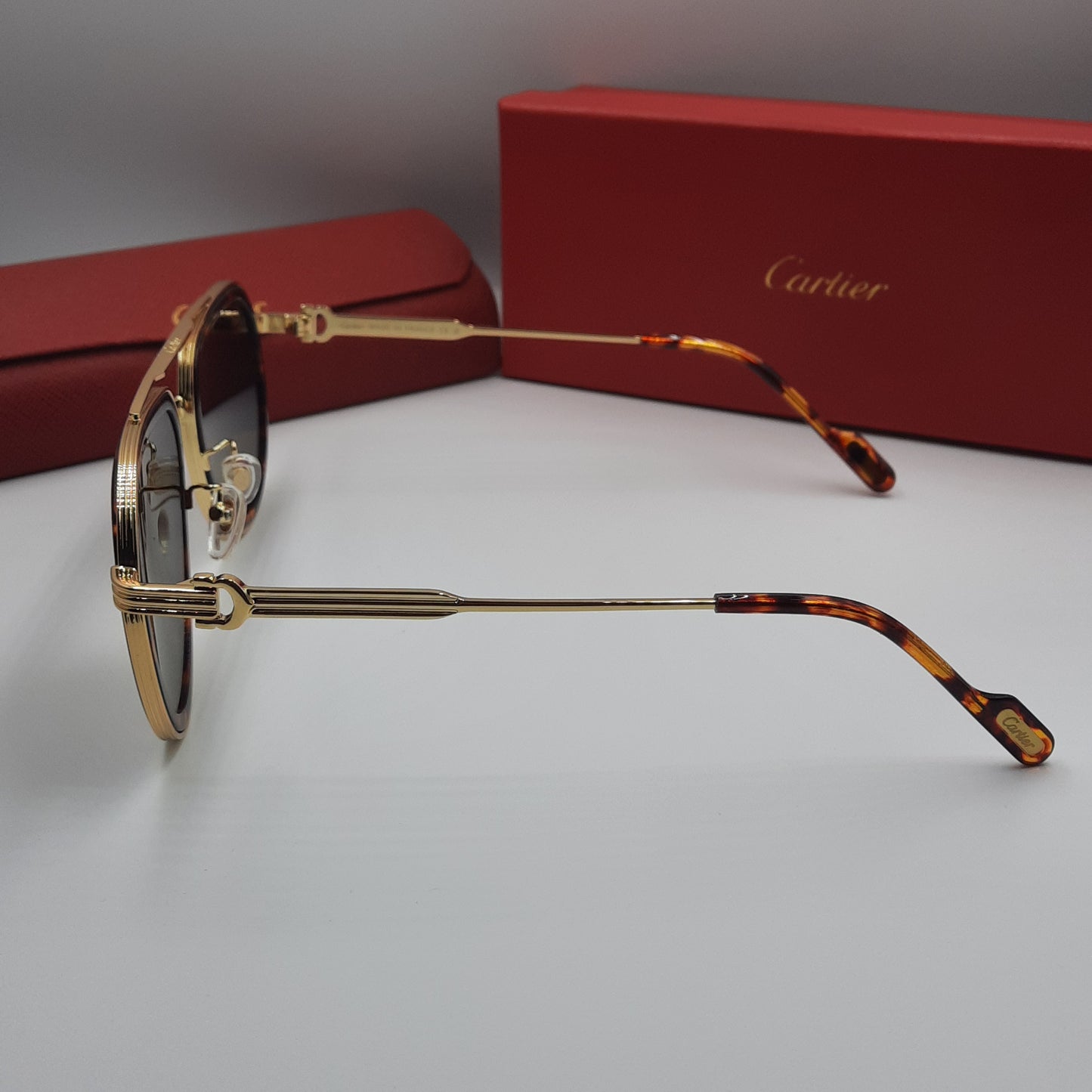 Solaires: CARTIER CT0865S doré marron havane