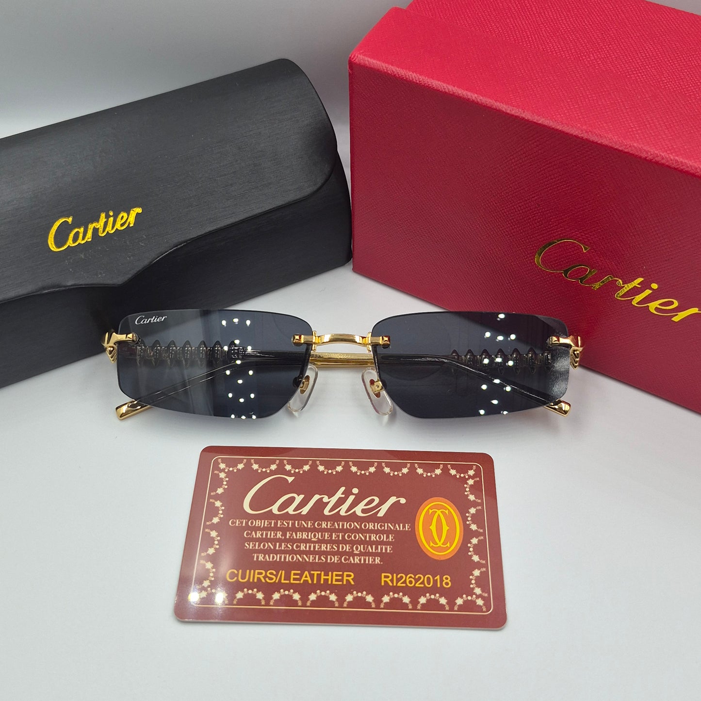 Solaires: CARTIER CLASH CT0544S doré noir