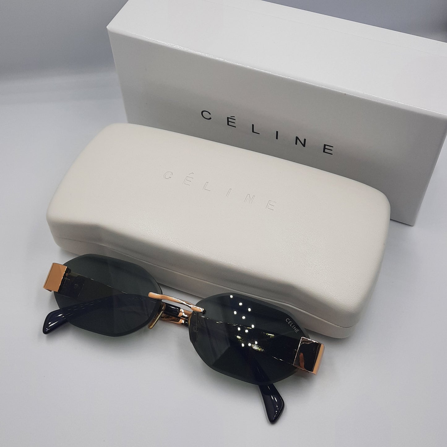 Solaires: CELINE Triomphe CL42119U doré vert