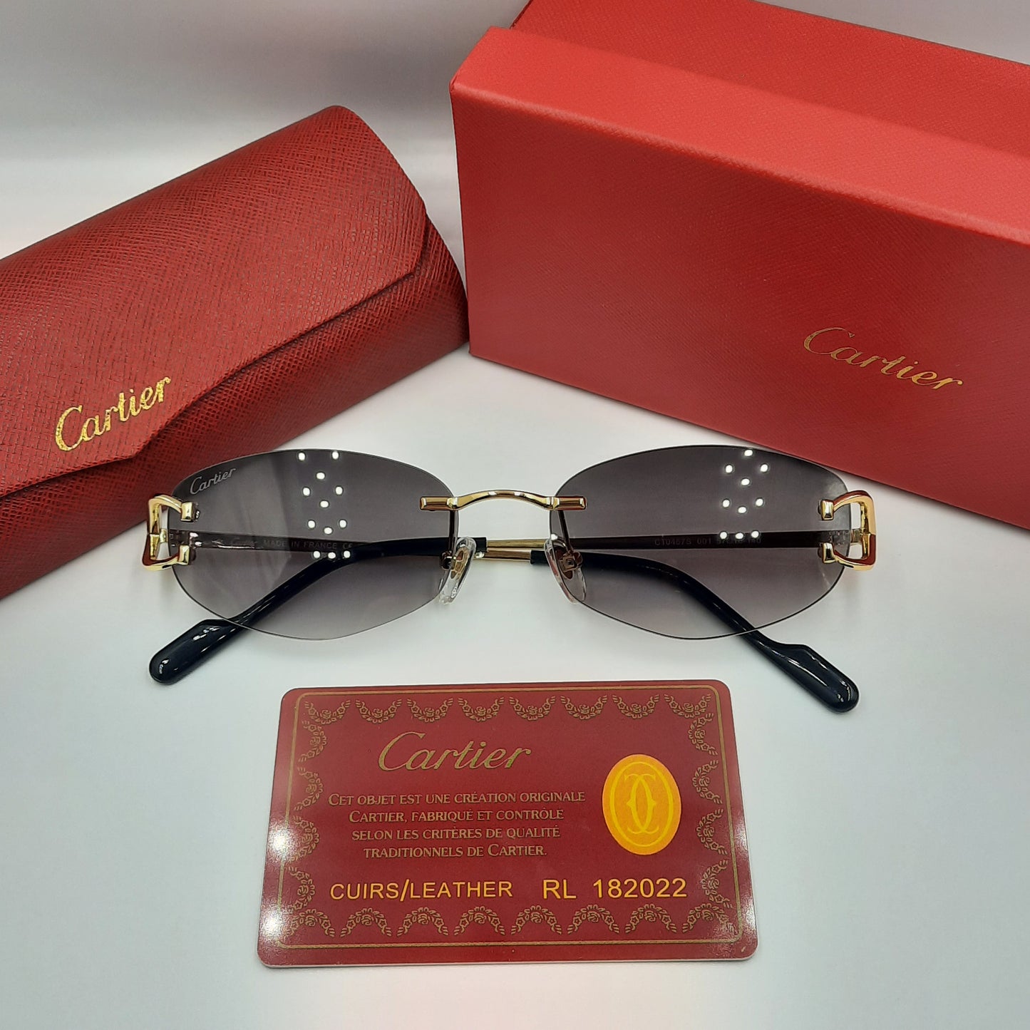 Solaires: CARTIER C decor CT0467S doré noir