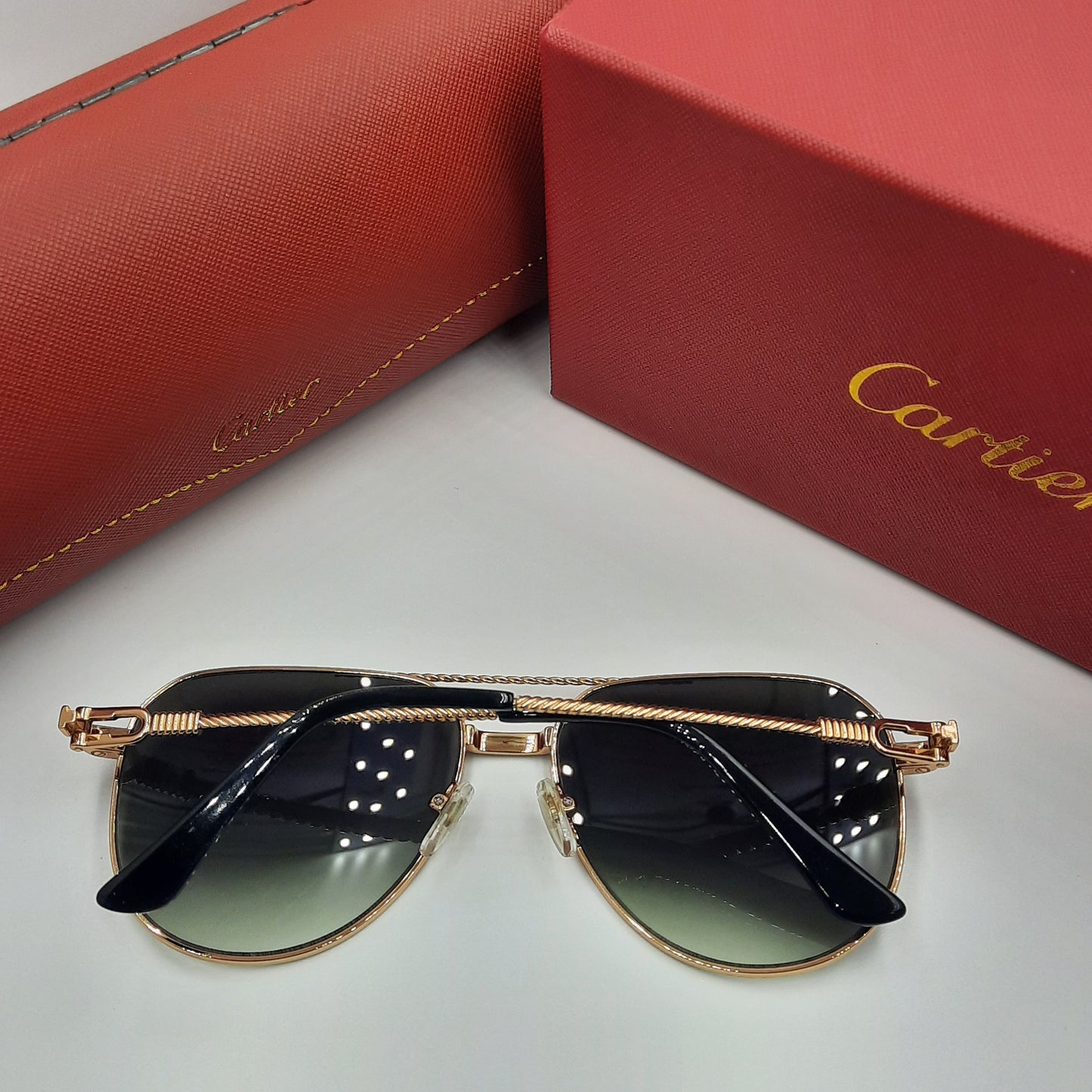 Solaires: CARTIER CT0618S doré vert
