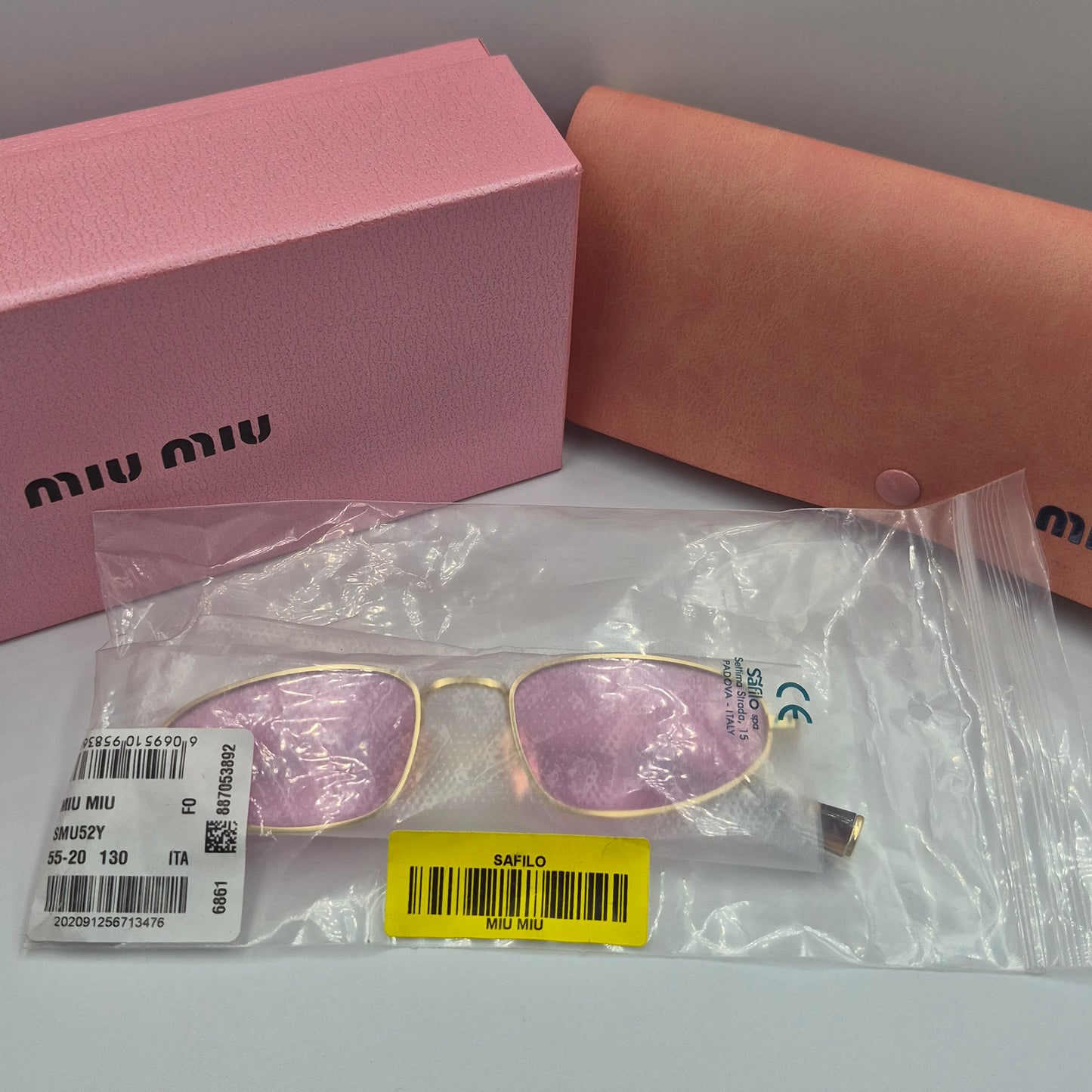 Solaires: MIUMIU SMU52S doré rose
