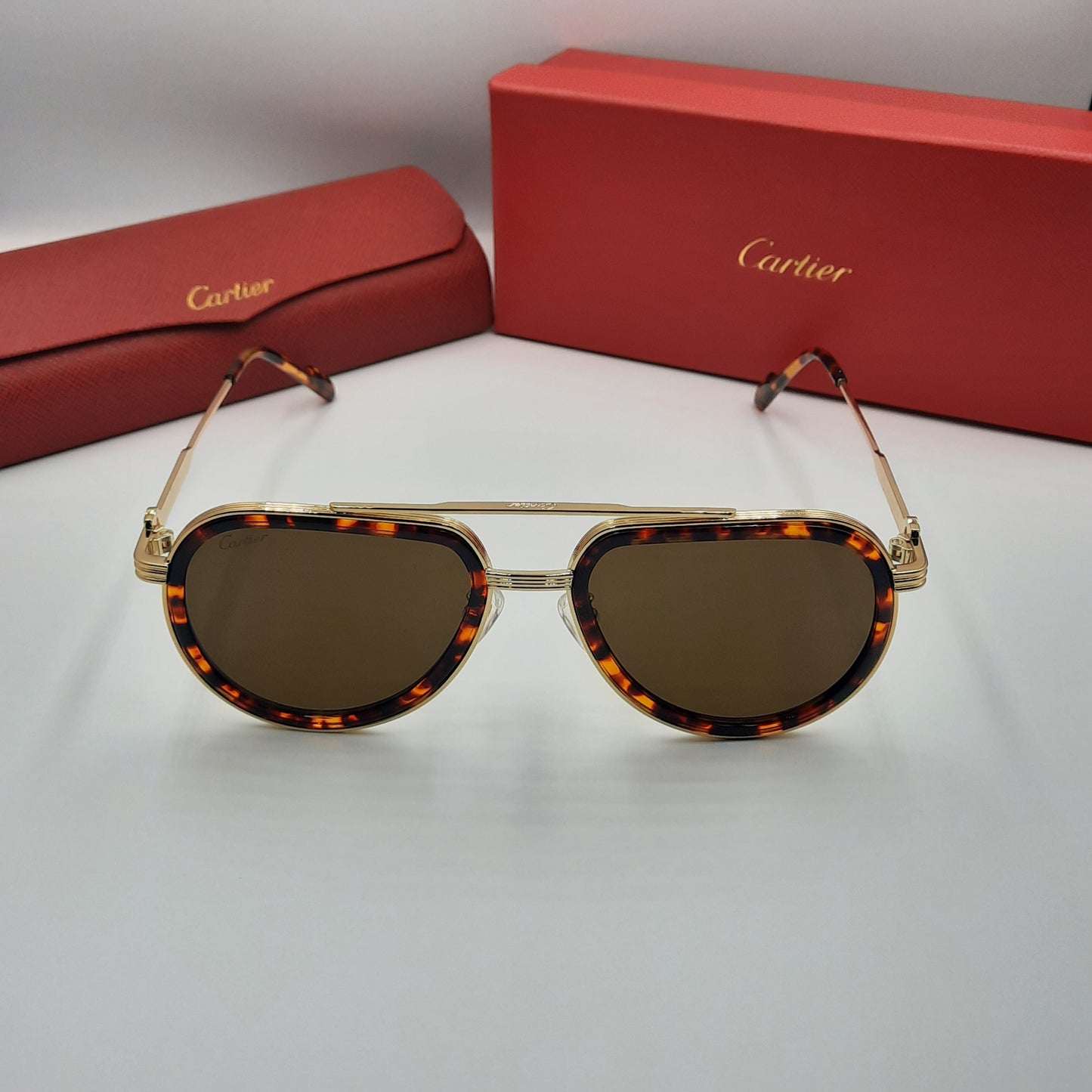 Solaires: CARTIER CT0865S doré marron havane
