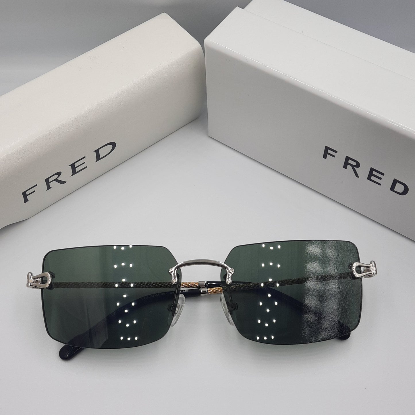 Solaires: FRED FG40023U argent doré vert