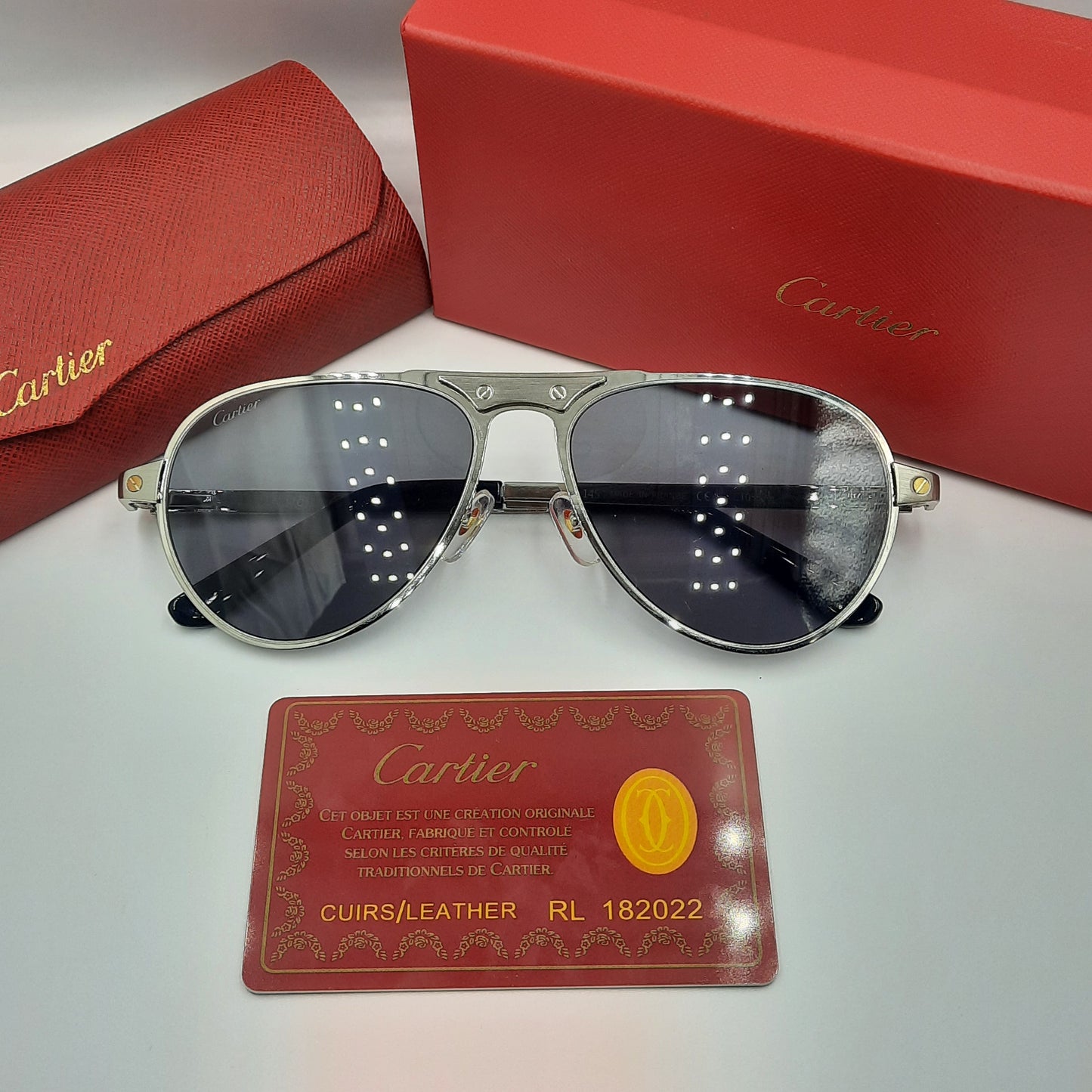 Solaires: CARTIER SANTOS CT0533S argenté