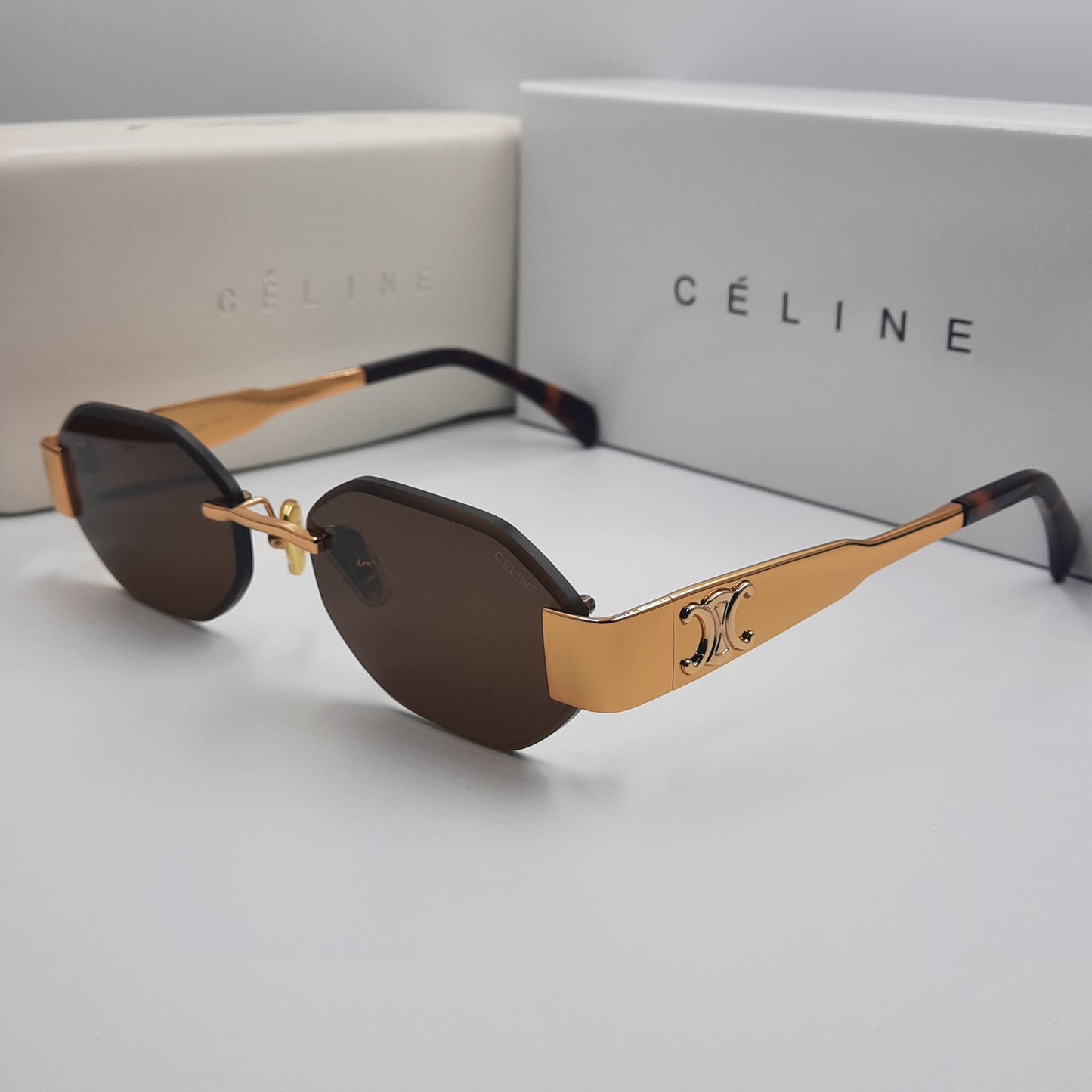 Solaires: CELINE Triomphe CL42119U doré marron