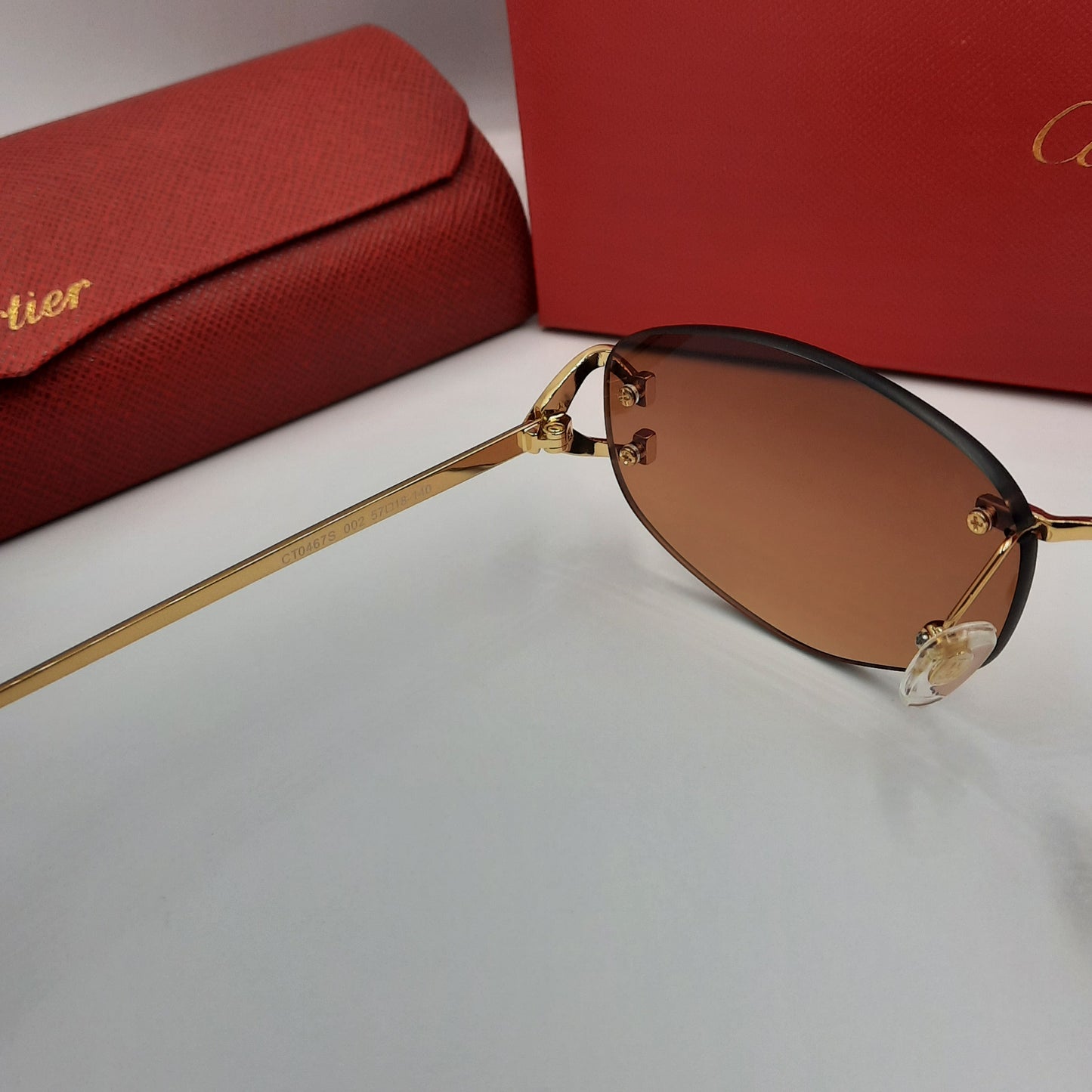 Solaires: CARTIER C decor CT0467S doré marron