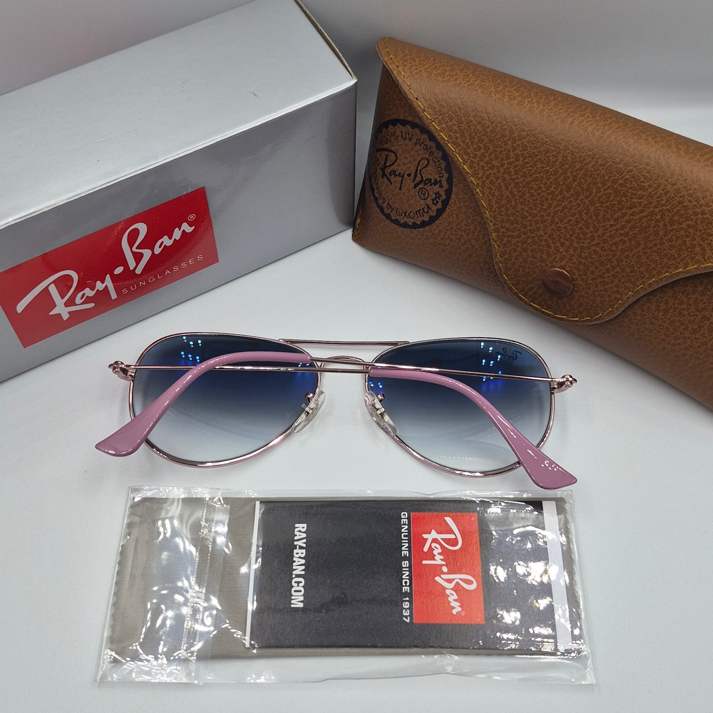 Solaires: RAYBAN AVIATOR CLASSIC RB-3025 rose gold degradé