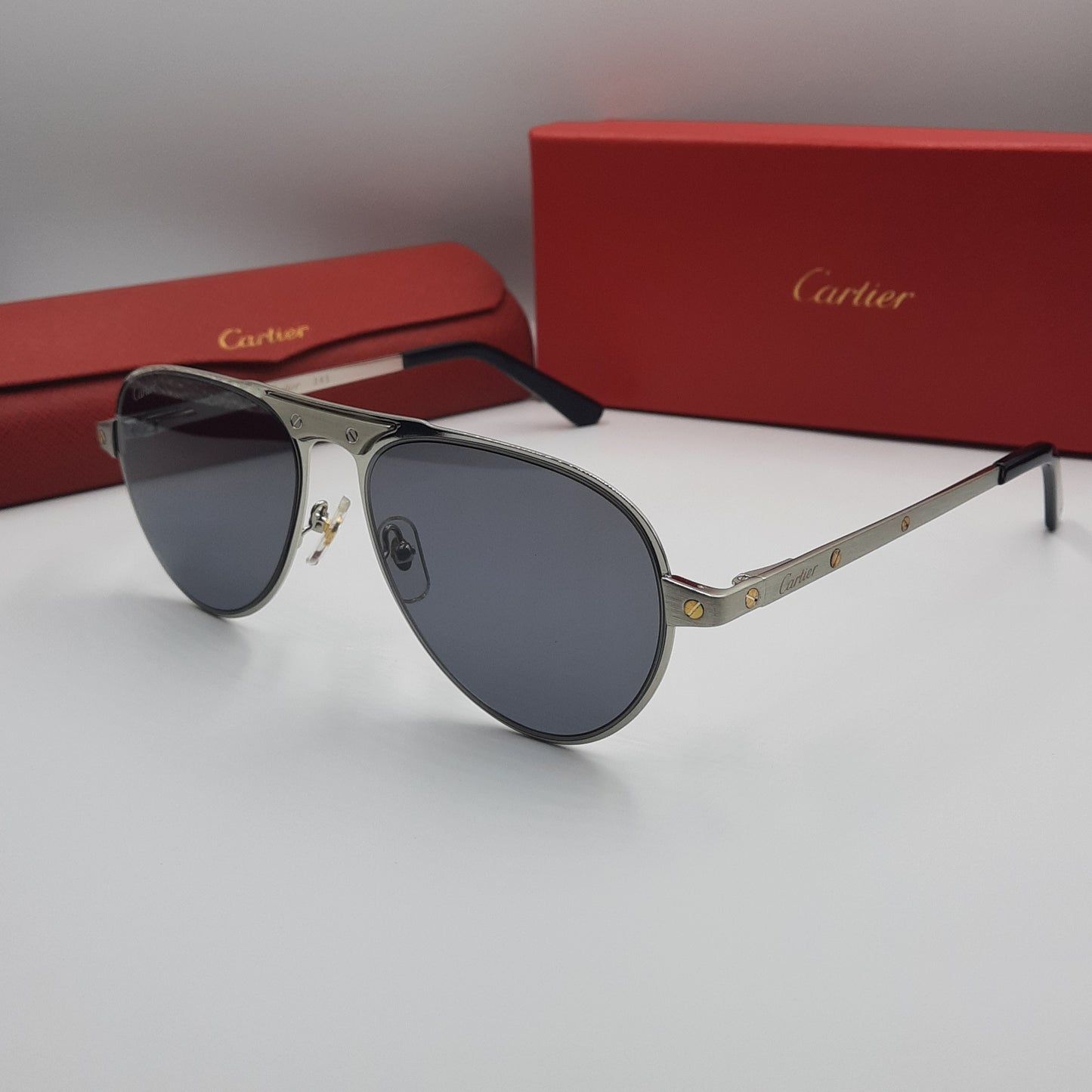 Solaires: CARTIER SANTOS CT0533S argenté