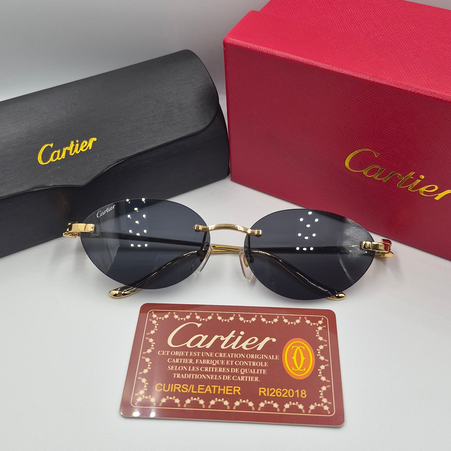 Solaires: CARTIER PANTHERE CT0504S doré noir