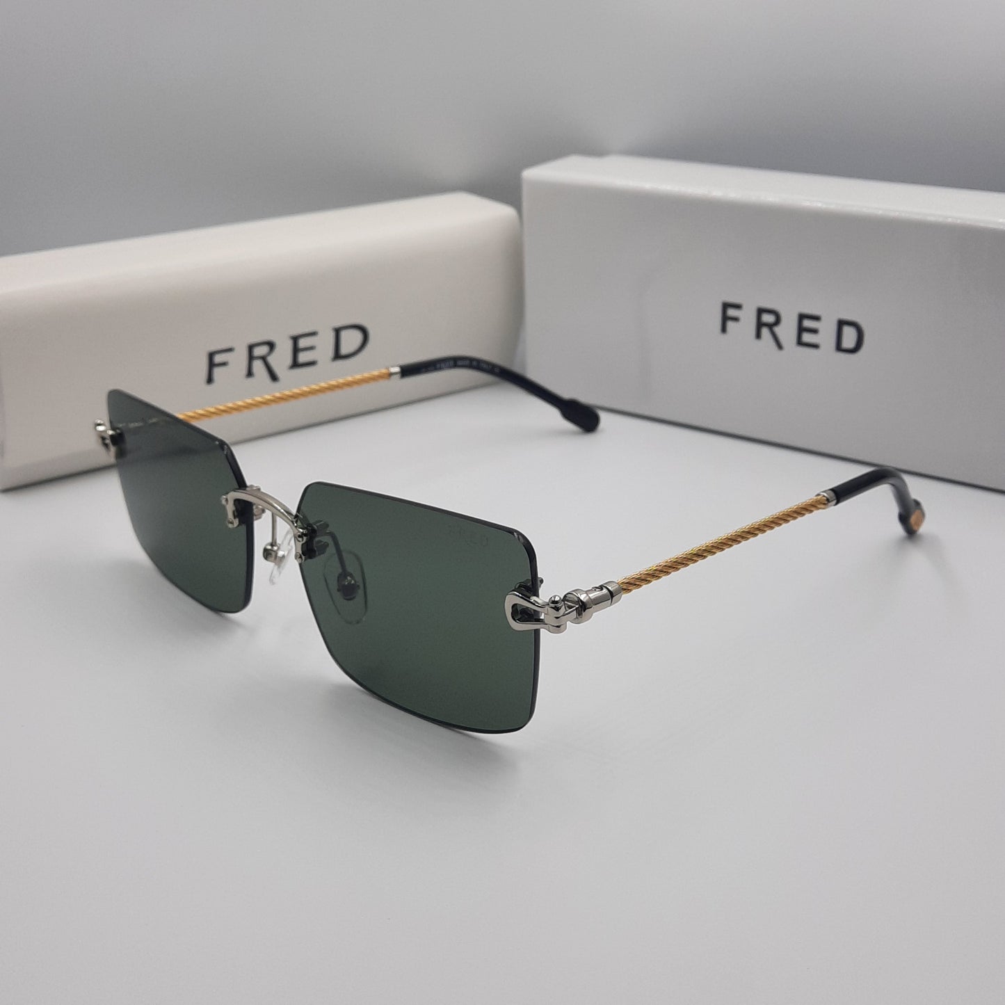 Solaires: FRED FG40023U argent doré vert