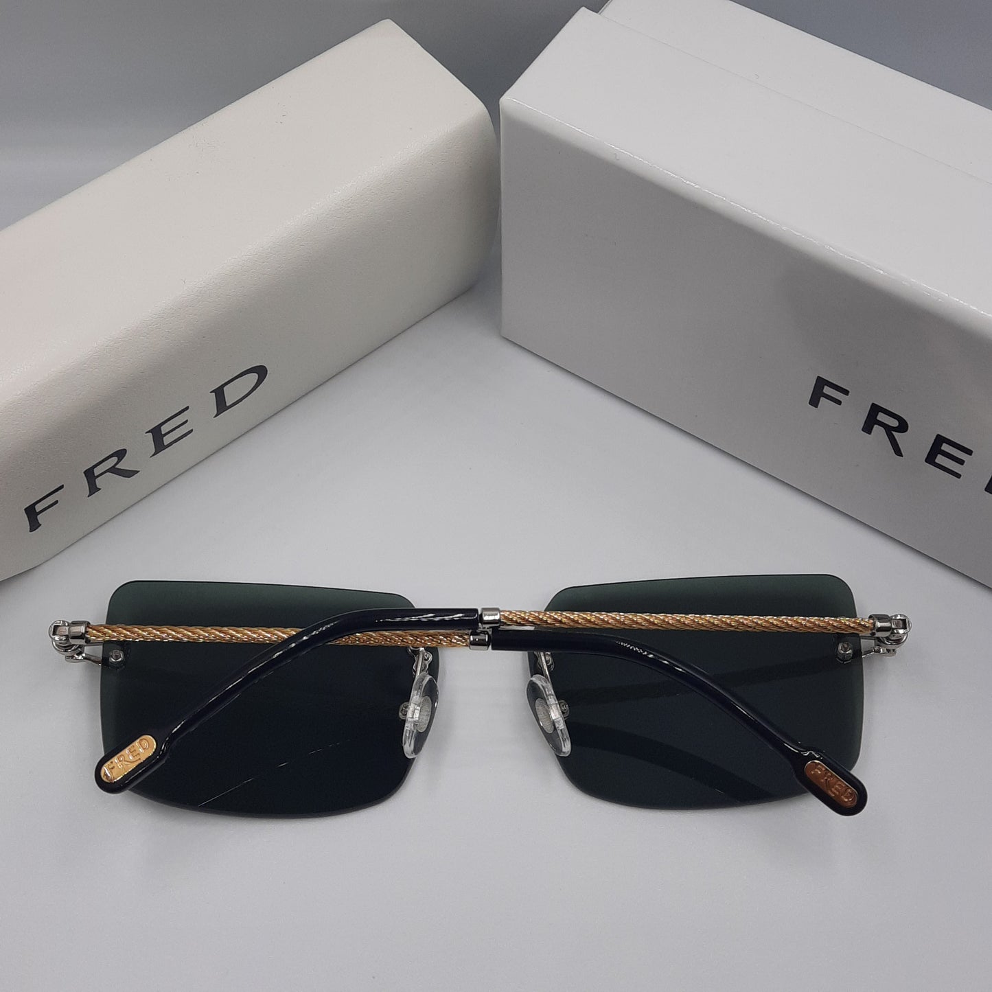 Solaires: FRED FG40023U argent doré vert