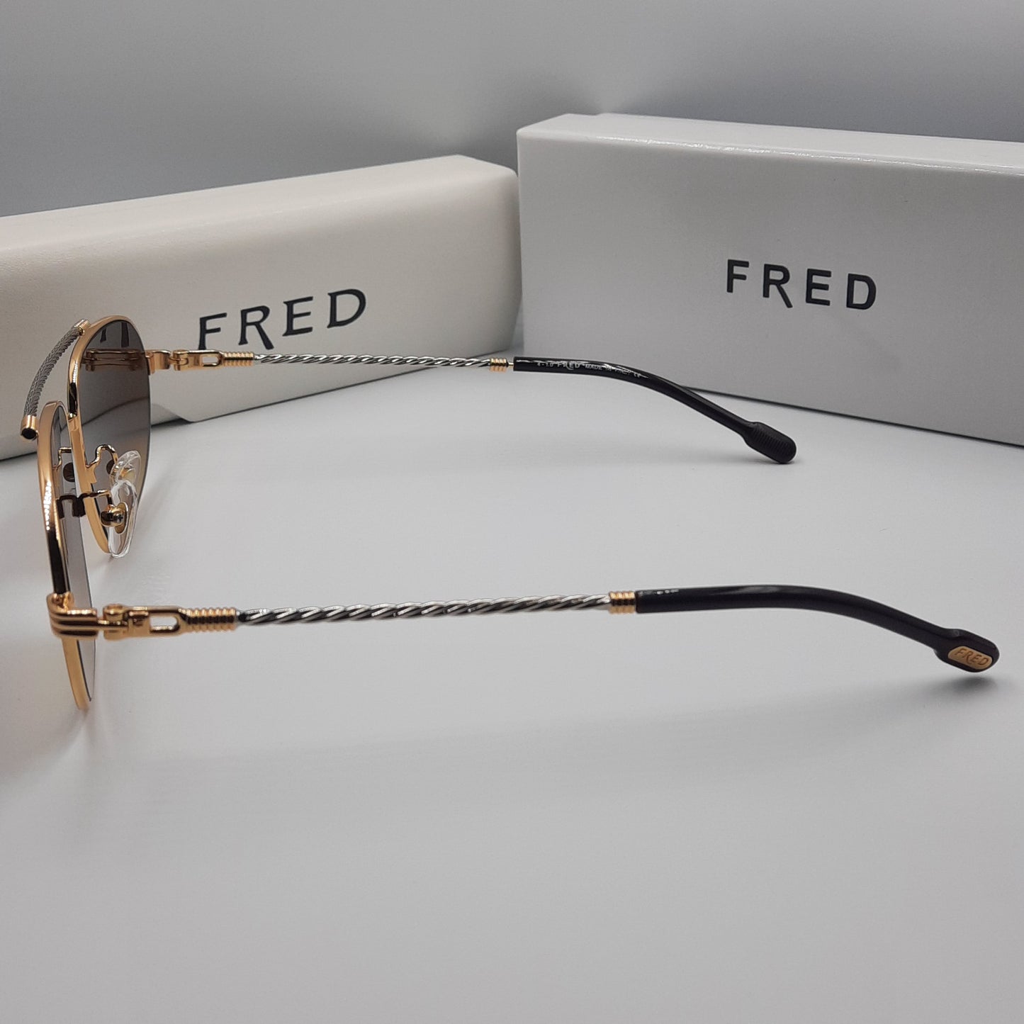 Solaires: FRED FG40037U doré marron argent