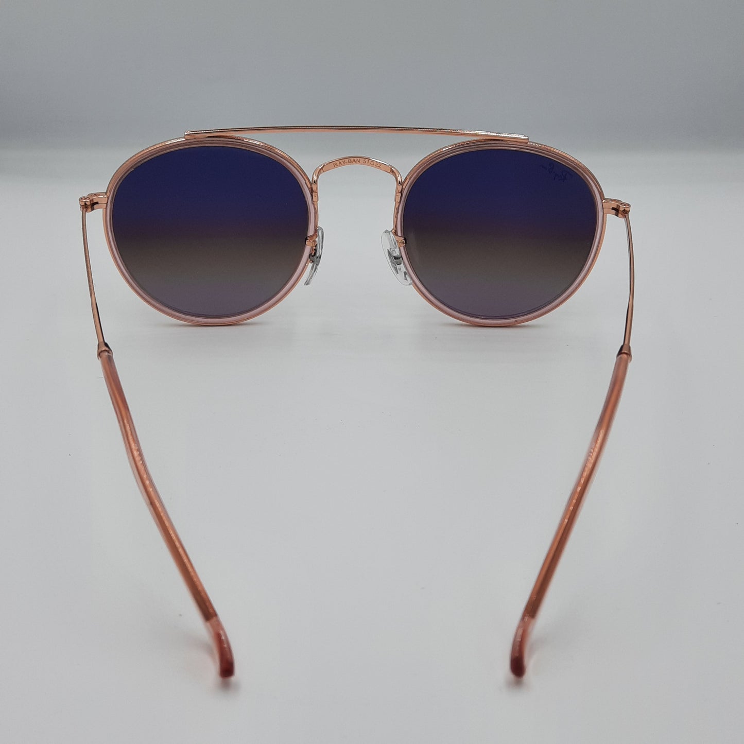 Solaires: RAYBAN round double bridge RB-3647 Rose gold /marron