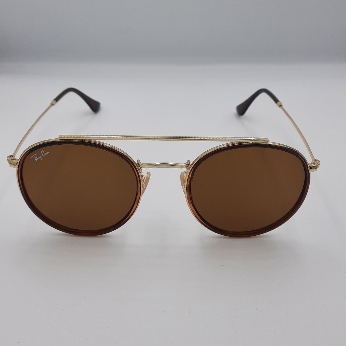 RAYBAN round double bridge RB-3647 Dorée/marron maroc