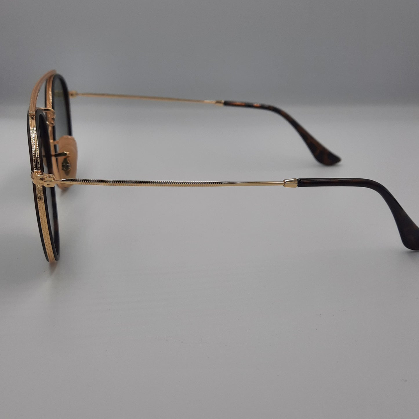 Solaires: RAYBAN round double bridge RB-3647 Gold/Vert