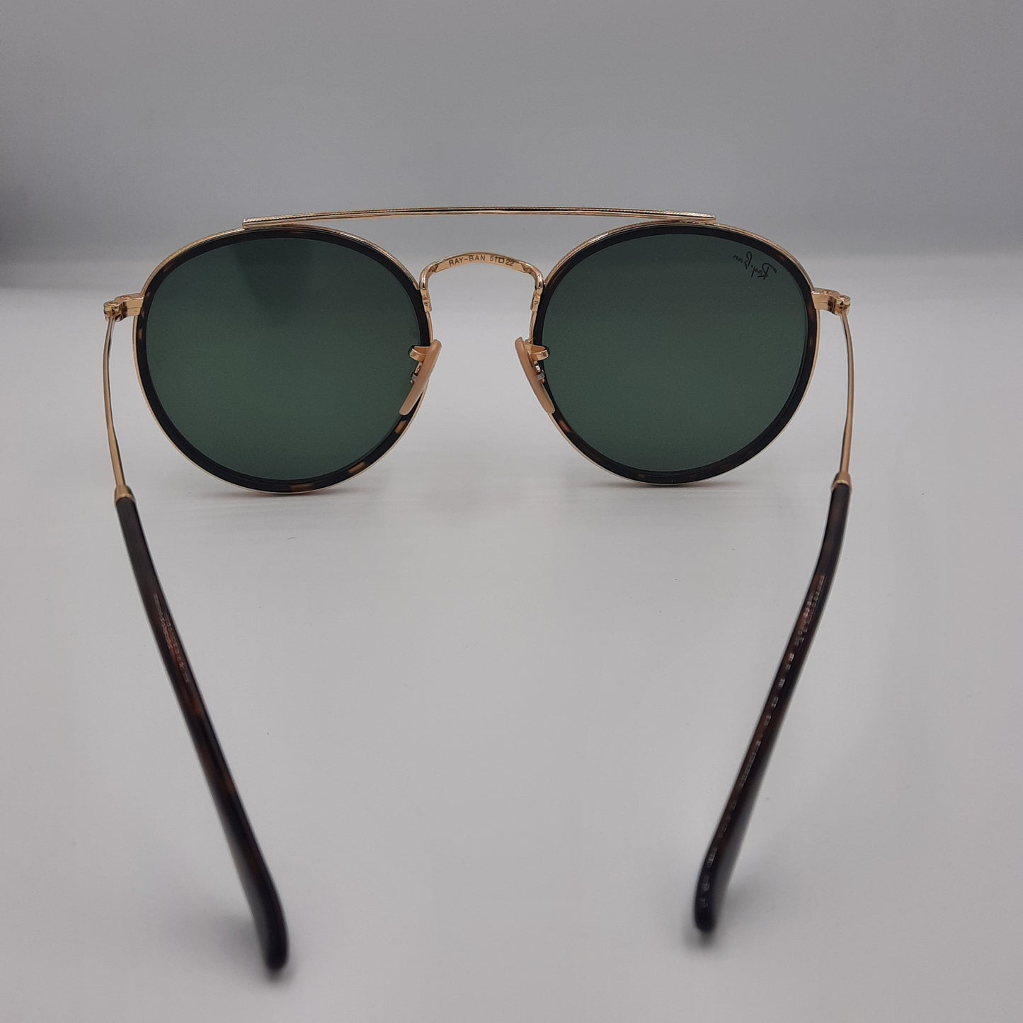 Solaires: RAYBAN round double bridge RB-3647 Gold/Vert