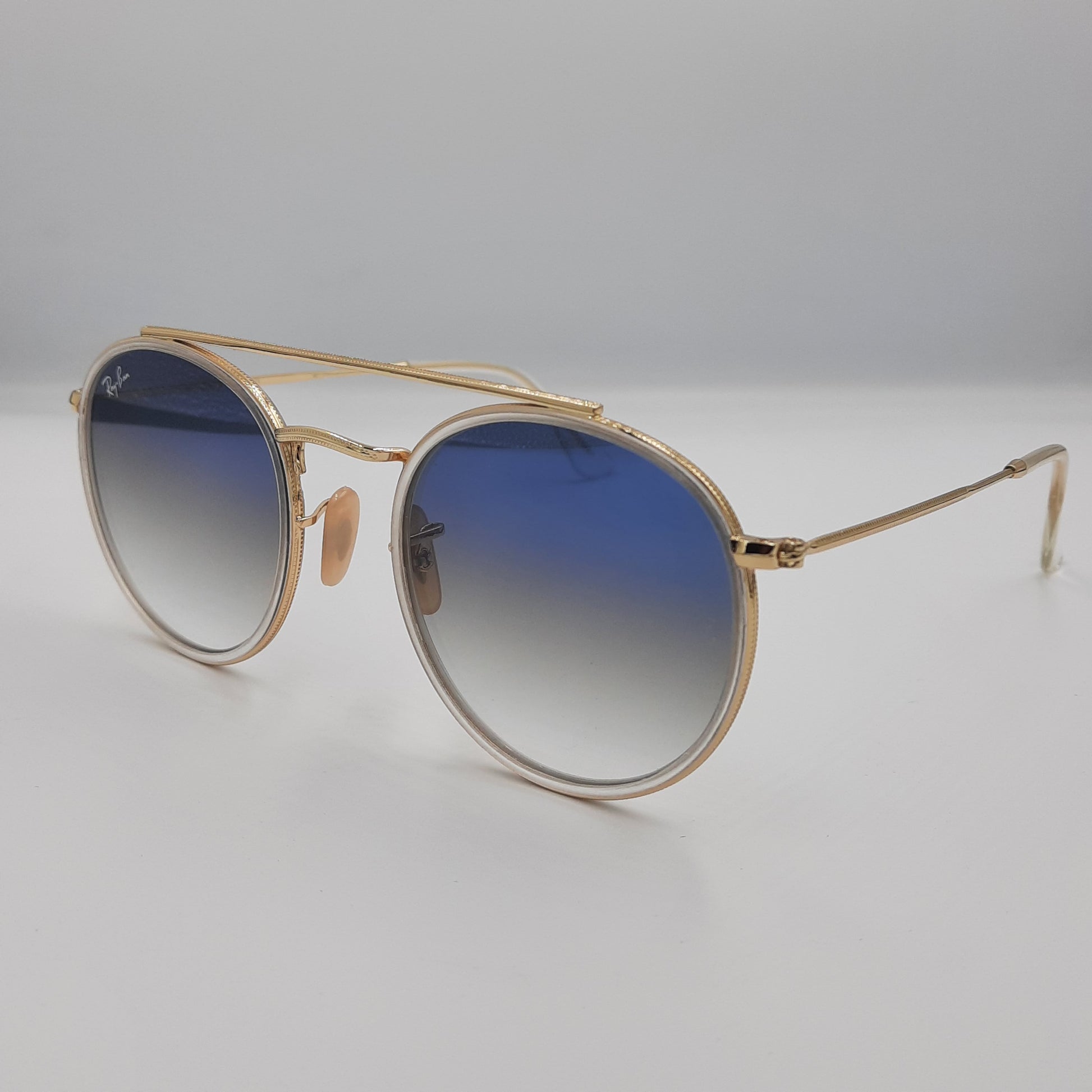 RAYBAN RB-3647 Gold/Bleu ciel dégradé maroc  round double bridge