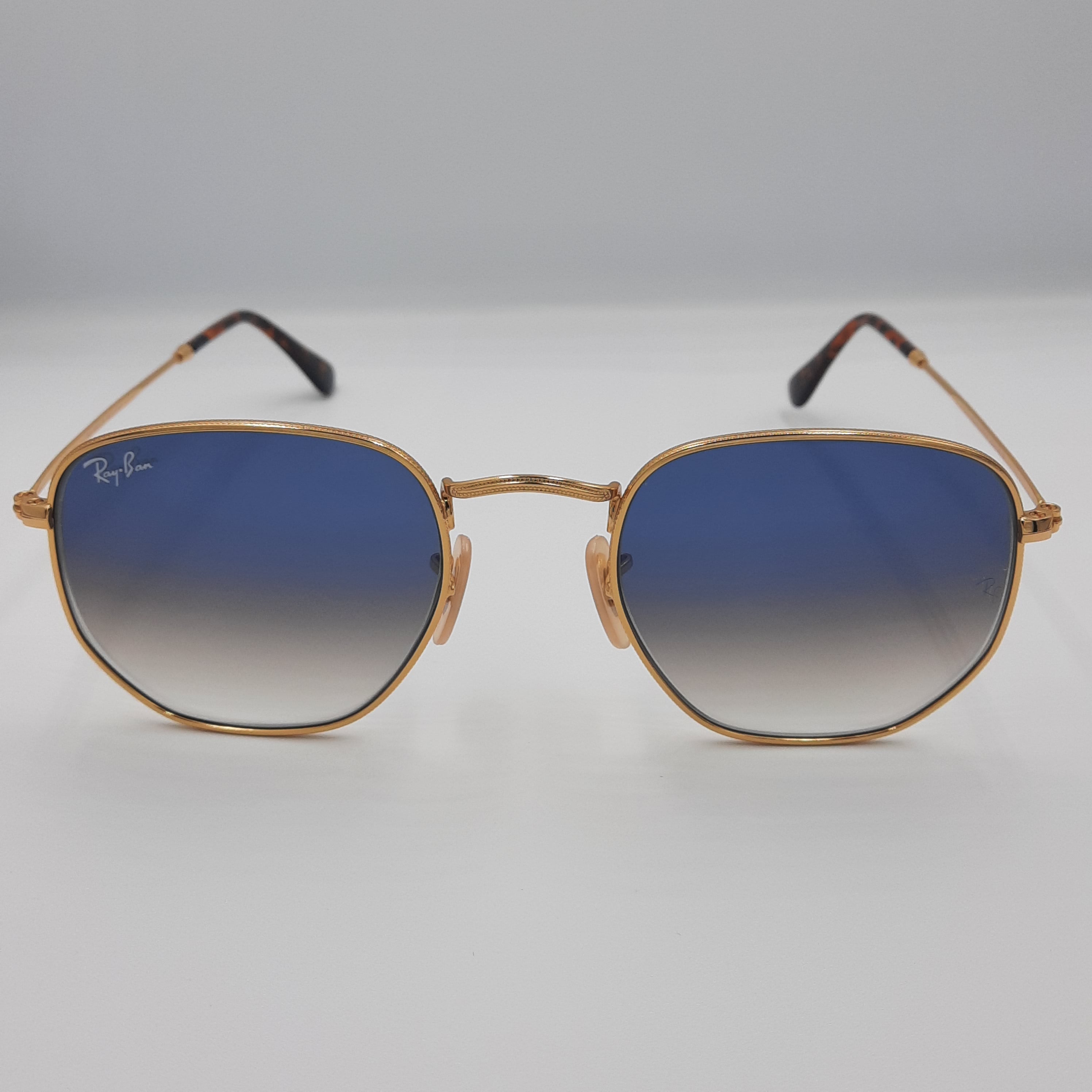 Solaires RAYBAN RB 3548 hexagonal Gold BLEU D grad OPTILUXE