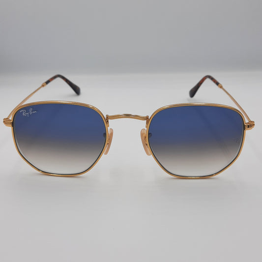 RAYBAN RB-3548 hexagonal Gold/BLEU Dégradé lunette maroc